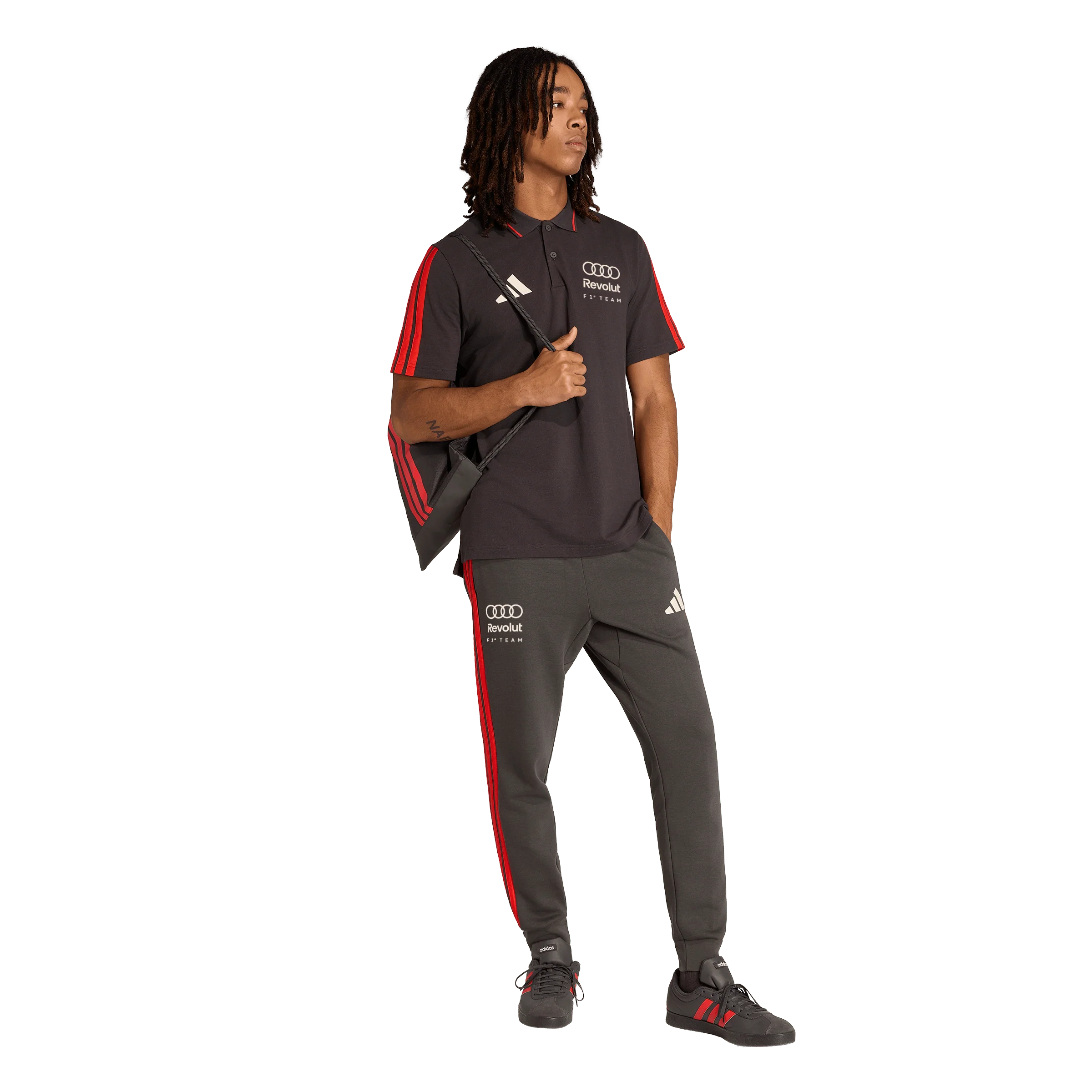 + Audi Revolut F1 Team DNA Polo Shirt 'Utility Black' - Image 5