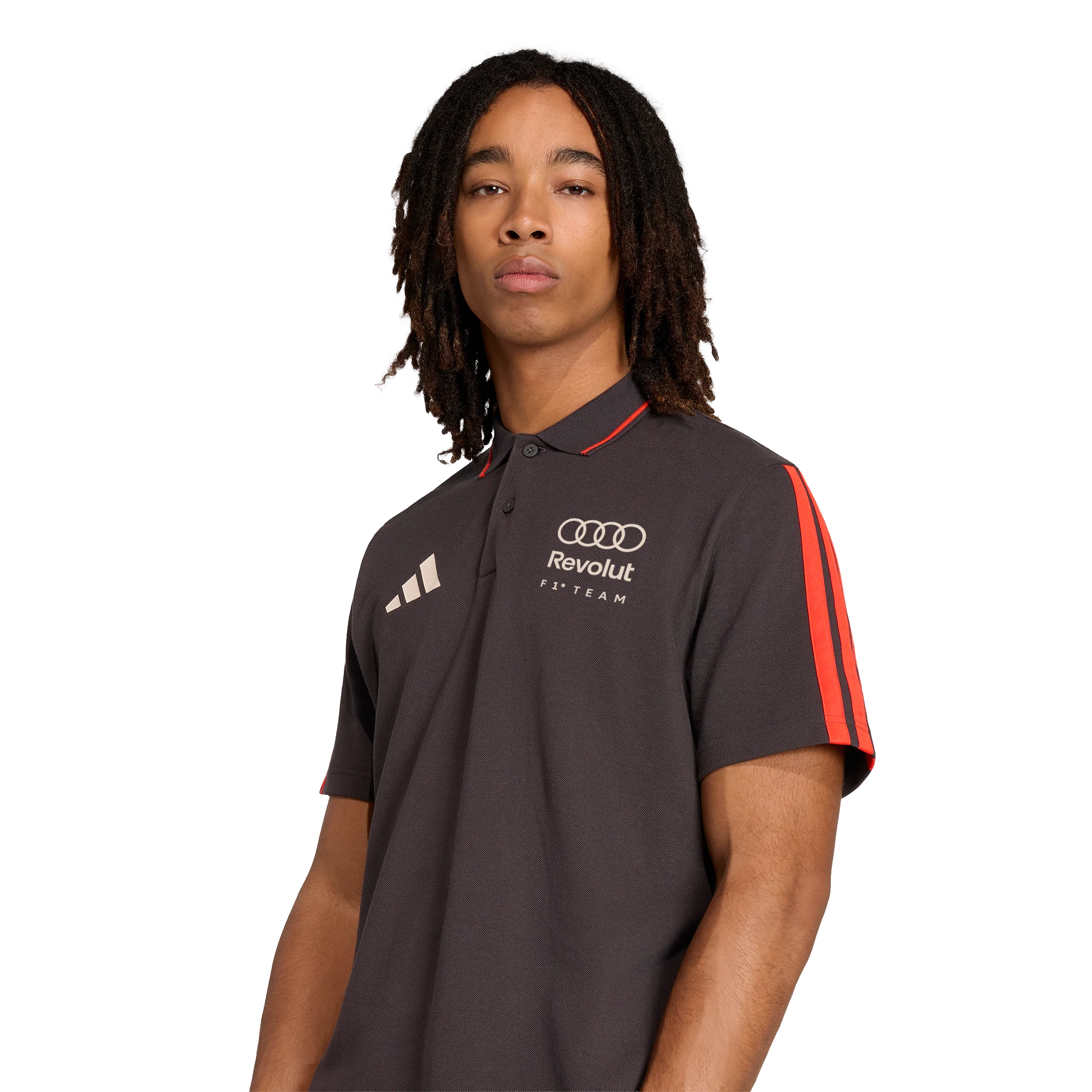 + Audi Revolut F1 Team DNA Polo Shirt 'Utility Black' - Image 7