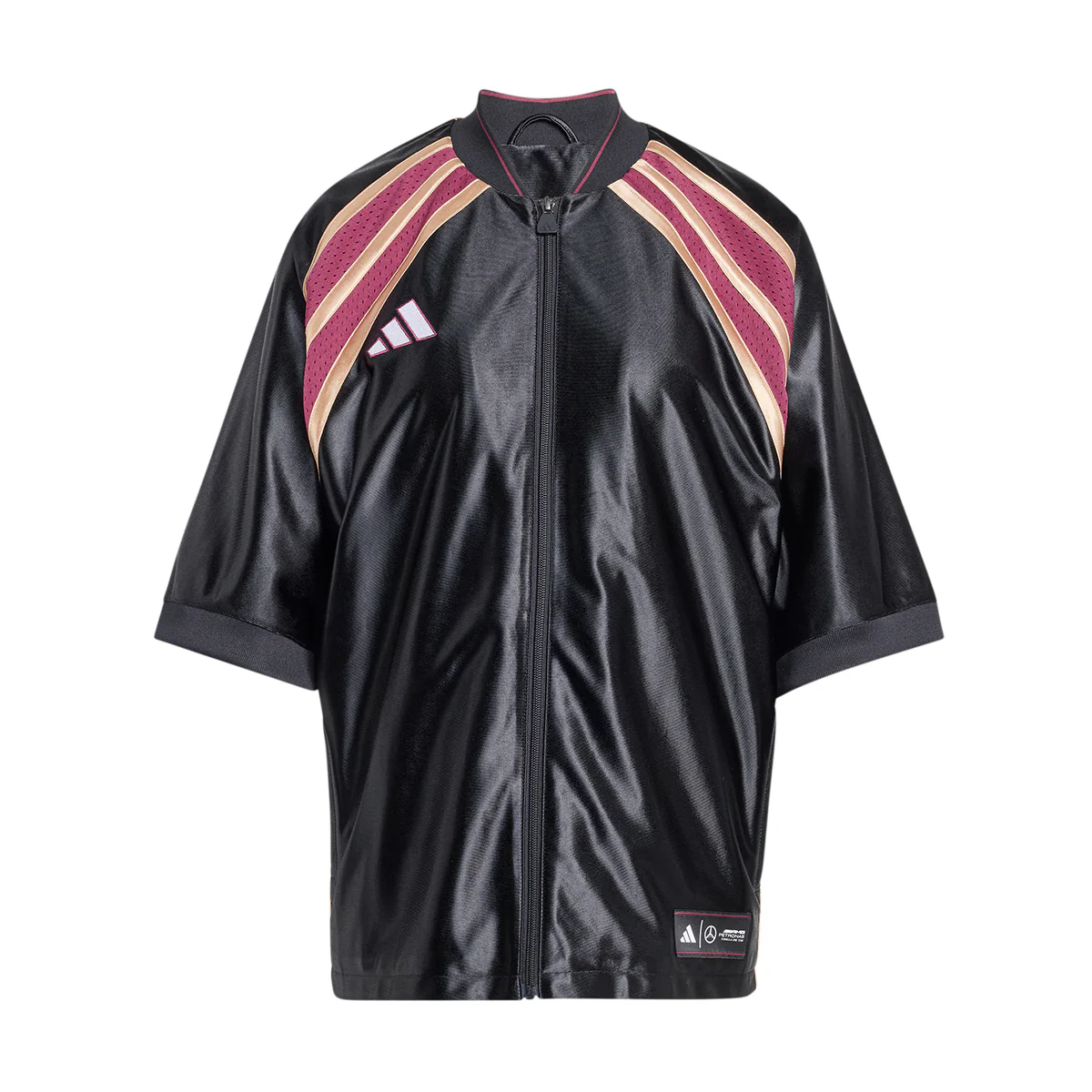+ Mercedes AMG Petronas F1 Las Vegas Baseball Shirt 'Victory Crimson' - Image 3