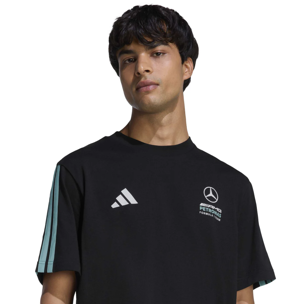 + Mercedes AMG Petronas F1 Team DNA Tee 'Black Semi Mint Rush' - Image 3