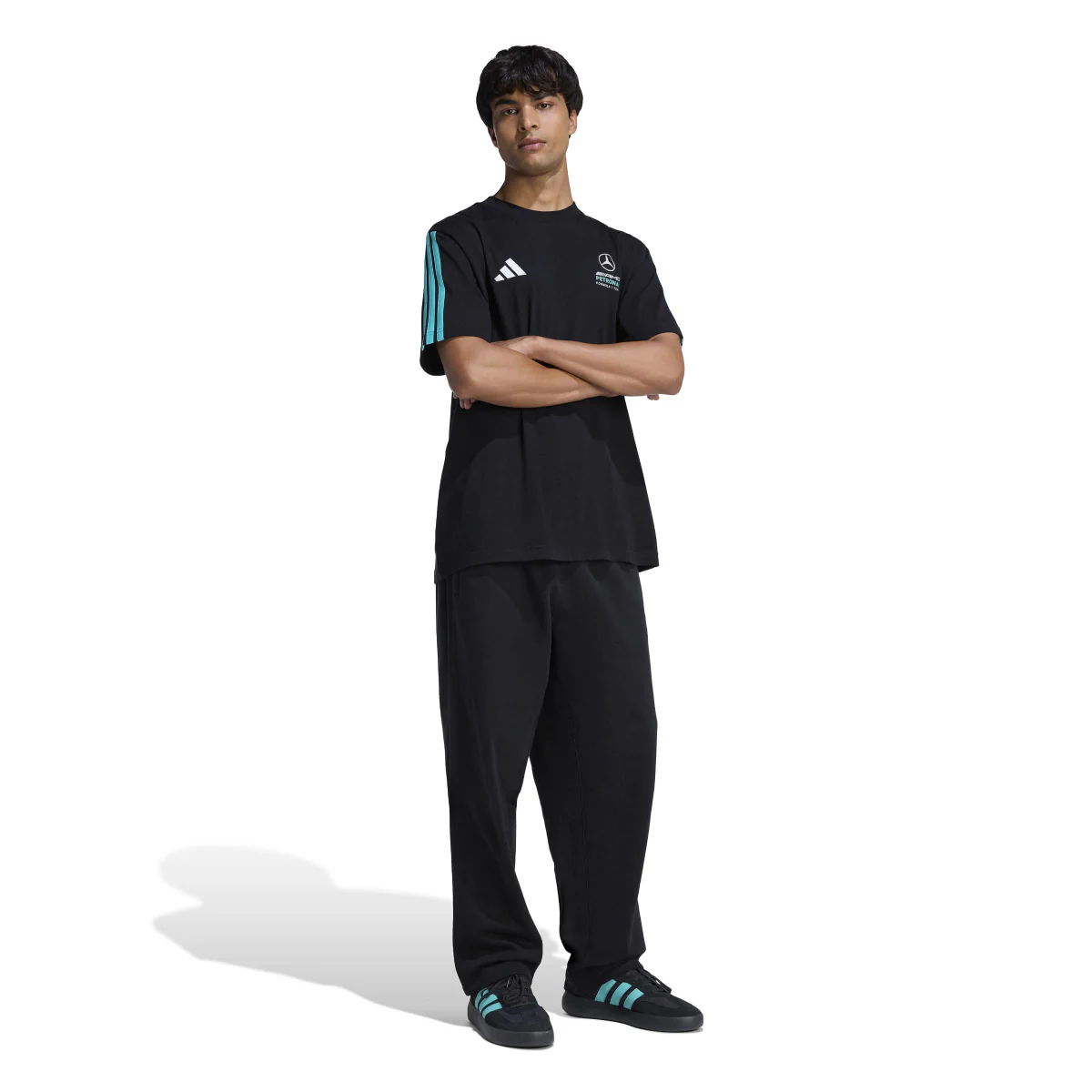 + Mercedes AMG Petronas F1 Team DNA Tee 'Black Semi Mint Rush' - Image 5