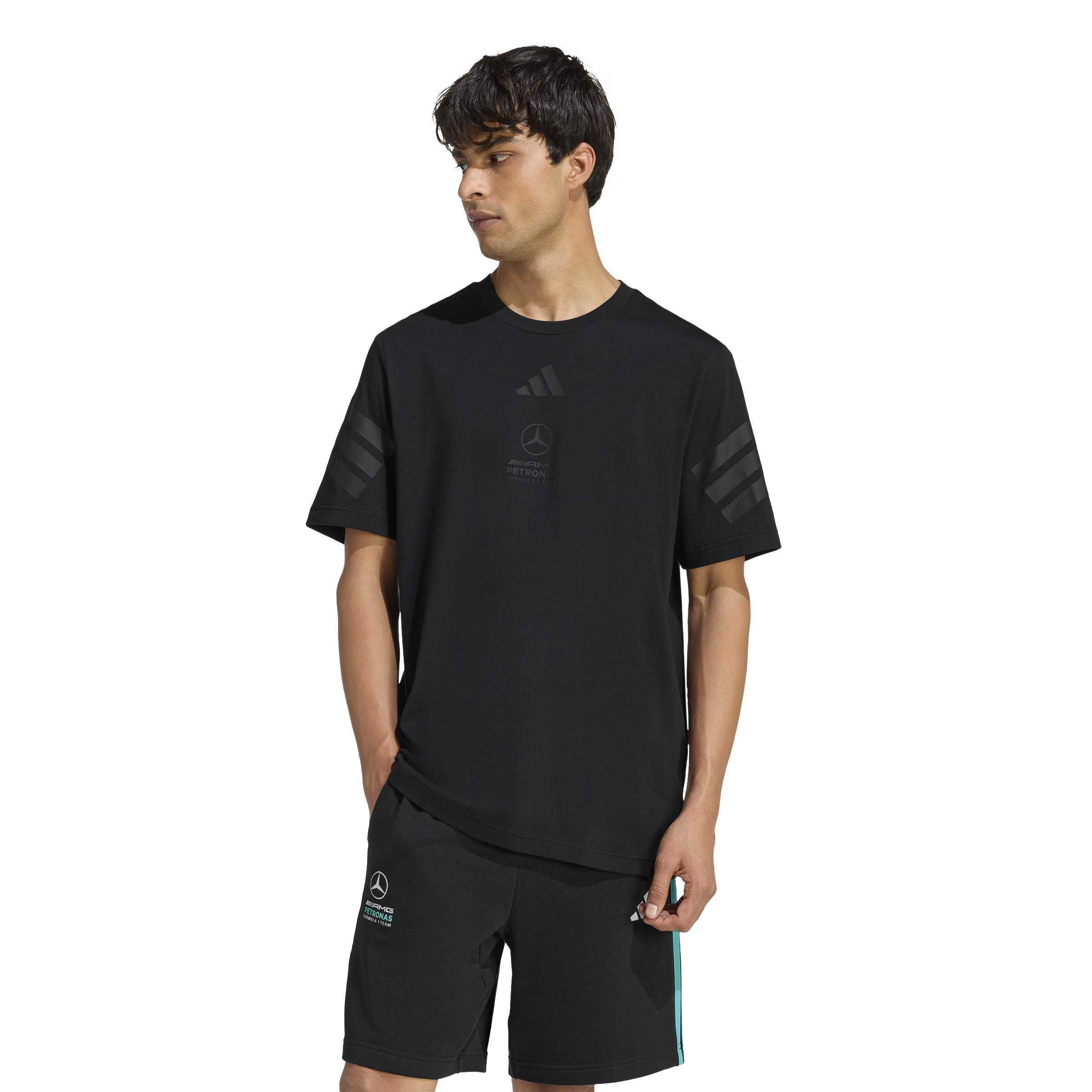 + Mercedes AMG Petronas F1 Team Tee 'Black' - Image 2