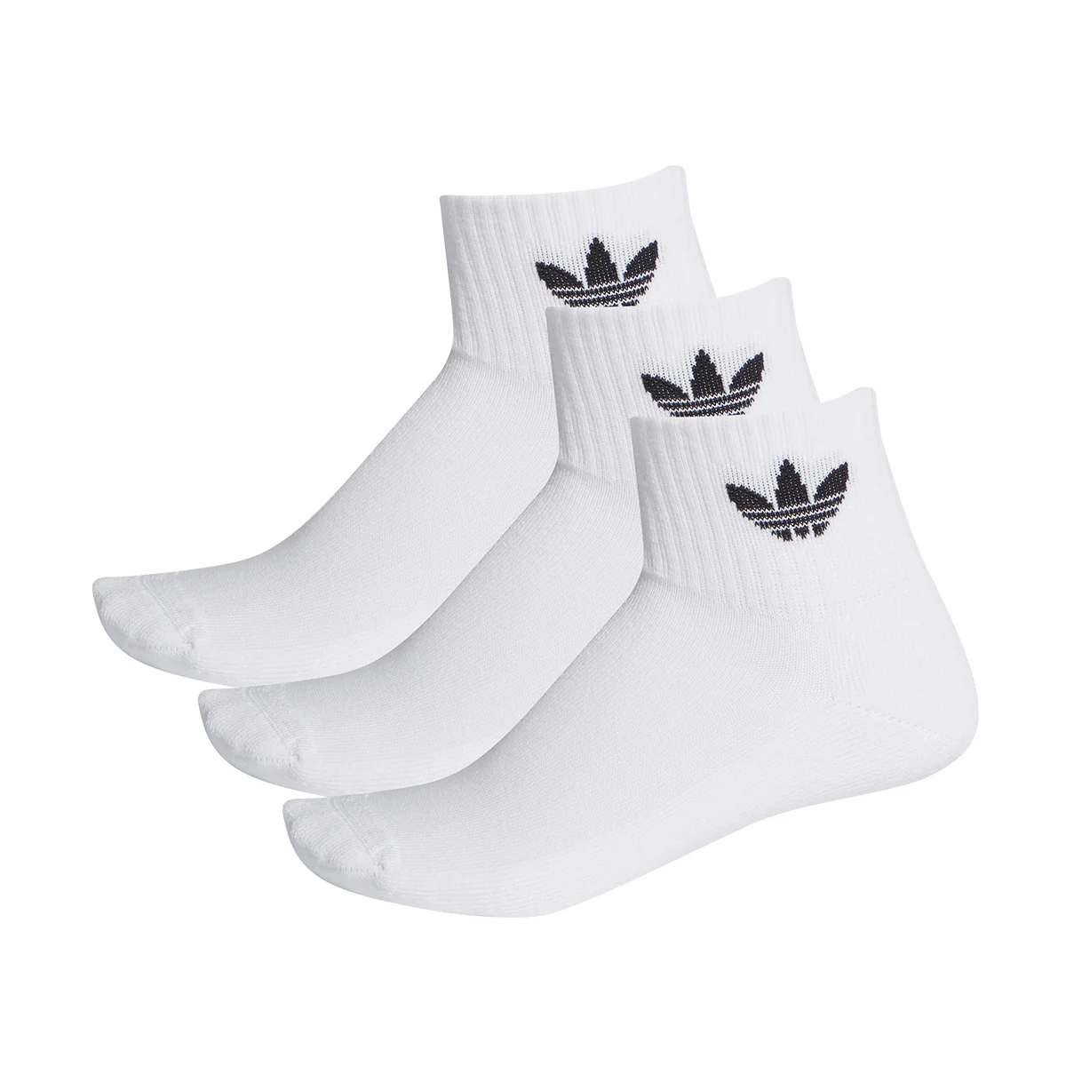 Mid Crew Socks 3 Pairs 'White'