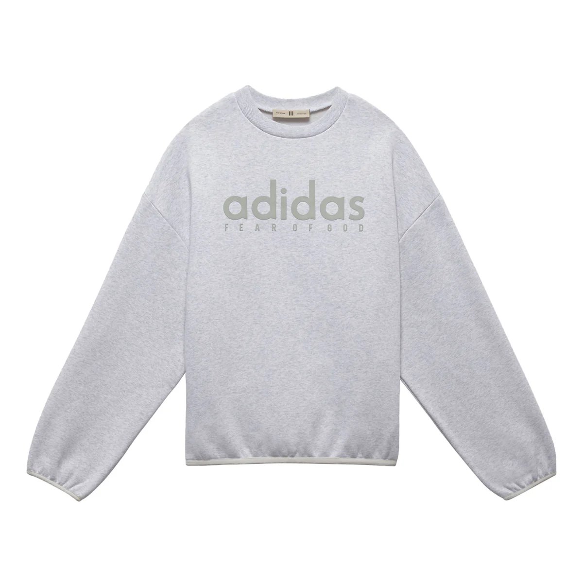 + Fear of God Athletics Heather Fleece Crewneck 'Light Grey Heather'