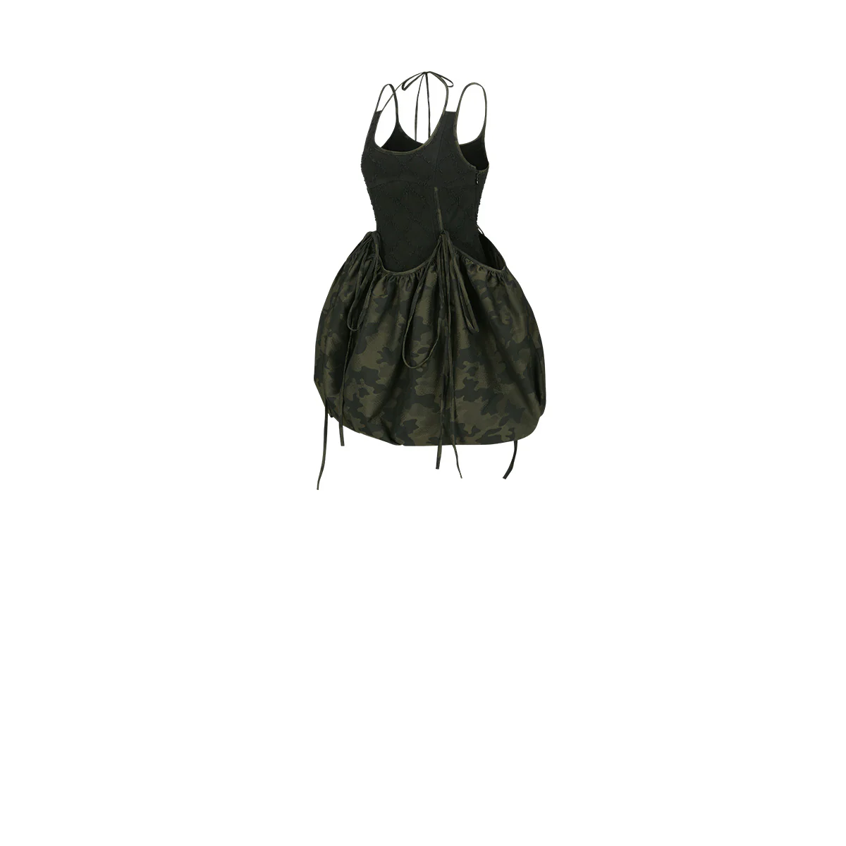 Camouflage Parachute Balloon Dress 'Black' - Image 4