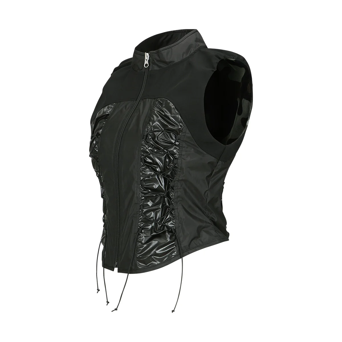 Gia Lace Up Vest 'Black' - Image 2