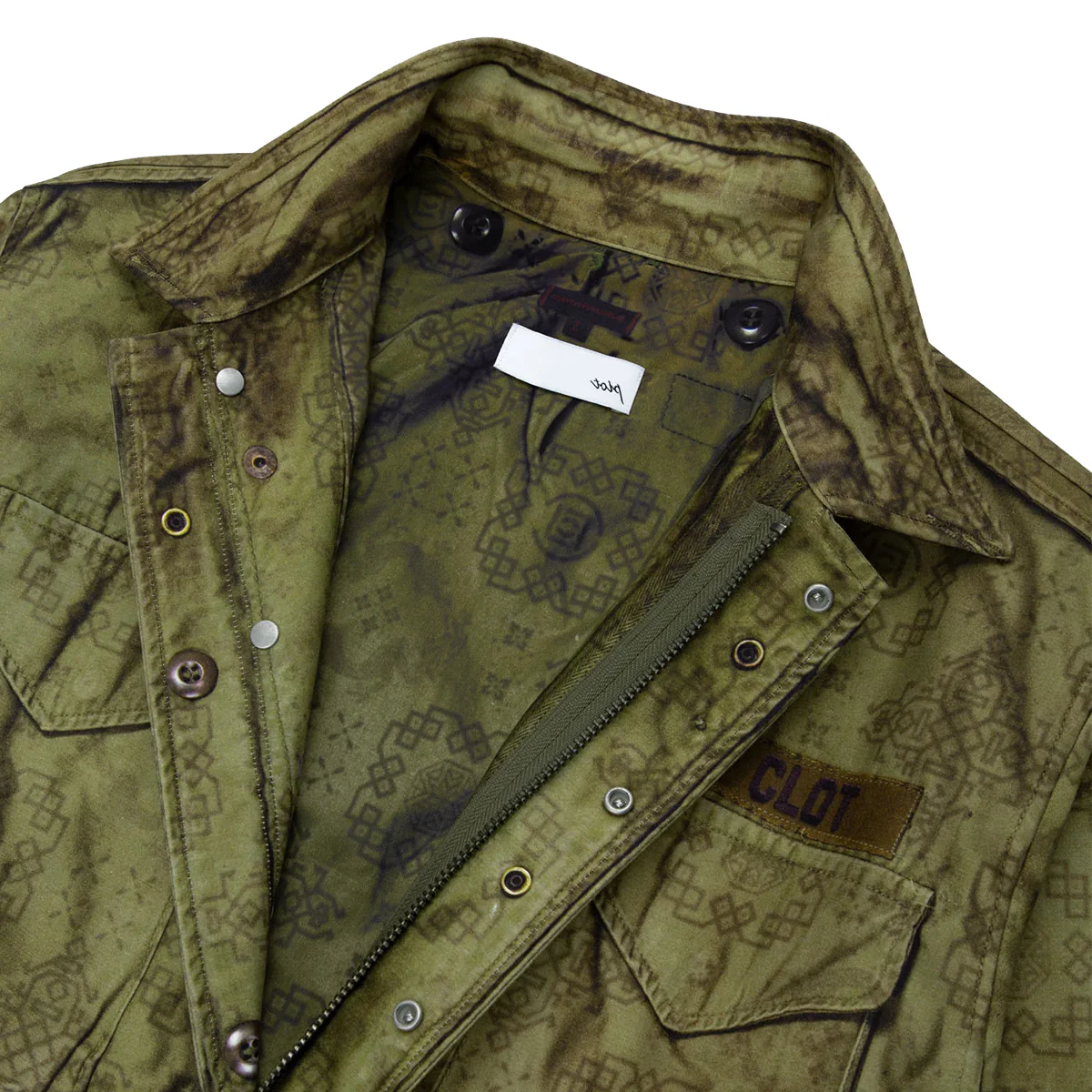 + TOLQ Printed M-65 Jacket 'Olive' - Image 7