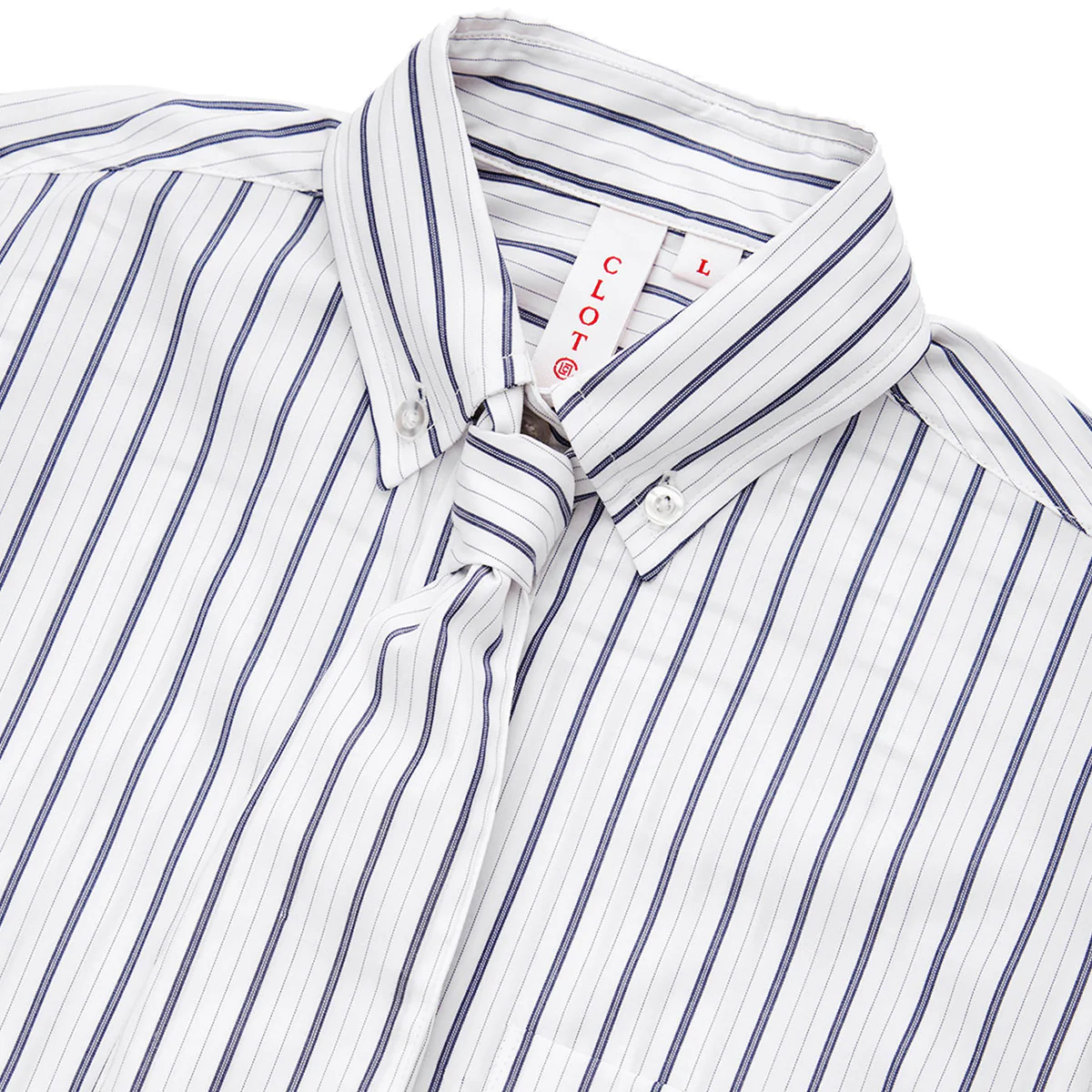 Wmns Stripe Shirt 'White' - Image 2