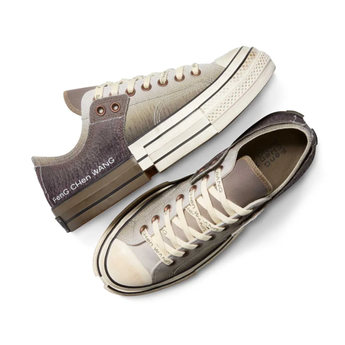 + Feng Chen Wang 2-in-1 Chuck 70 Low Top 'Brown Egret' - Image 4