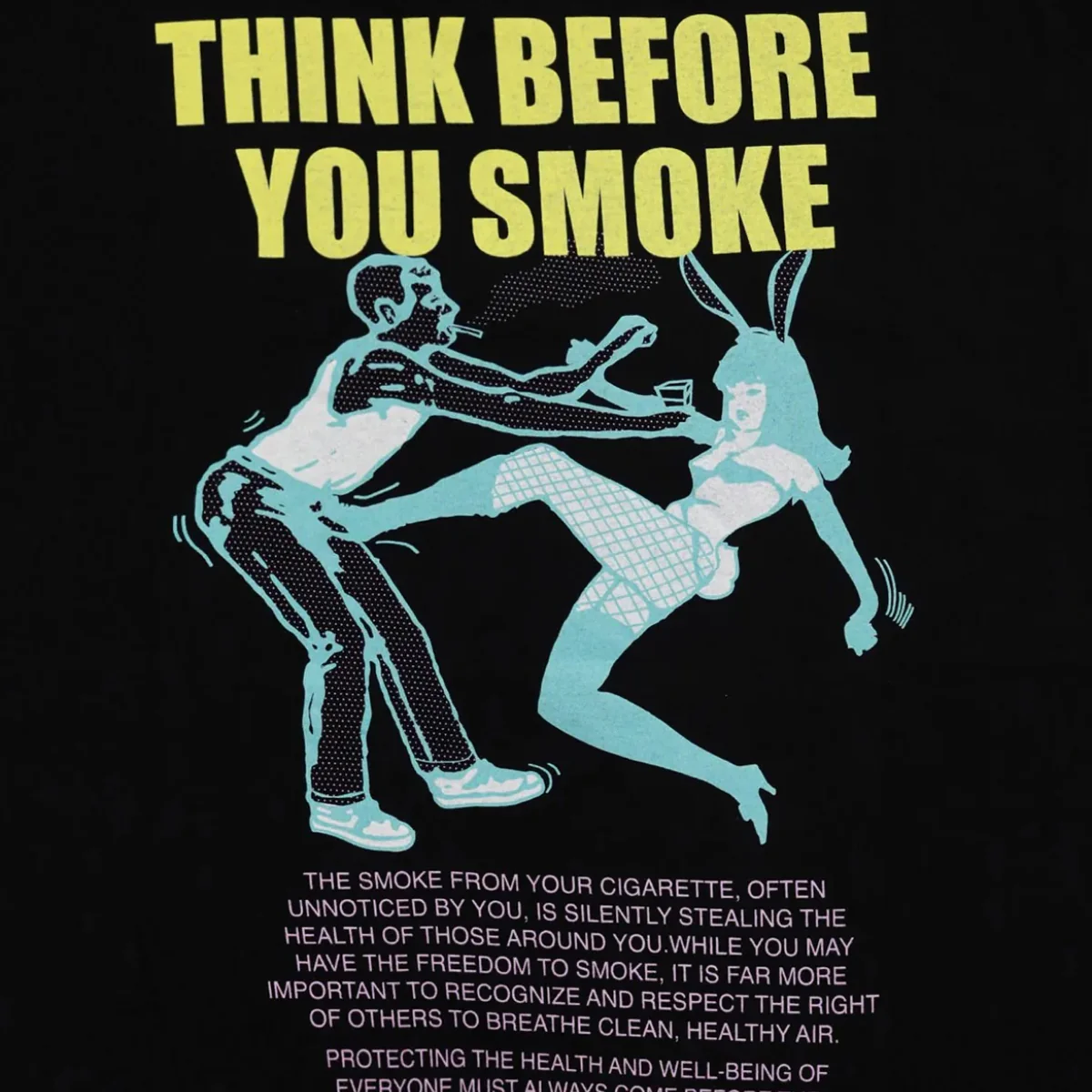 Think Before You Smoke Tee 'Black' - Image 4