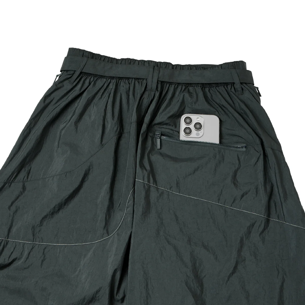 + TIGHTBOOTH Strap Baggy Pants 'Olive' - Image 5
