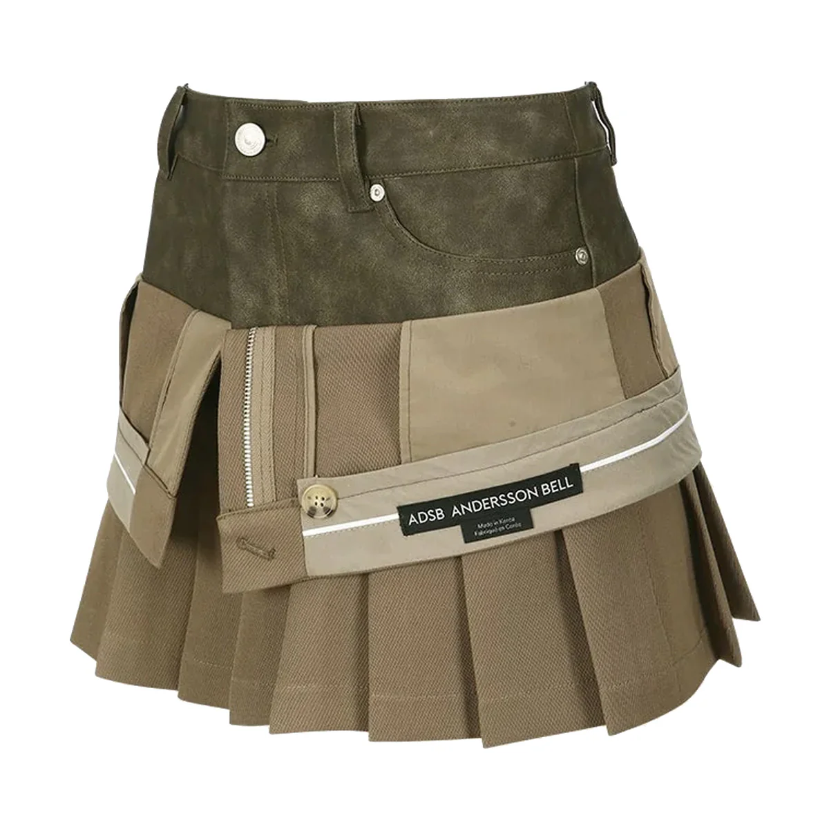 Inside Out Pleats Skirt 'Beige' - Image 3