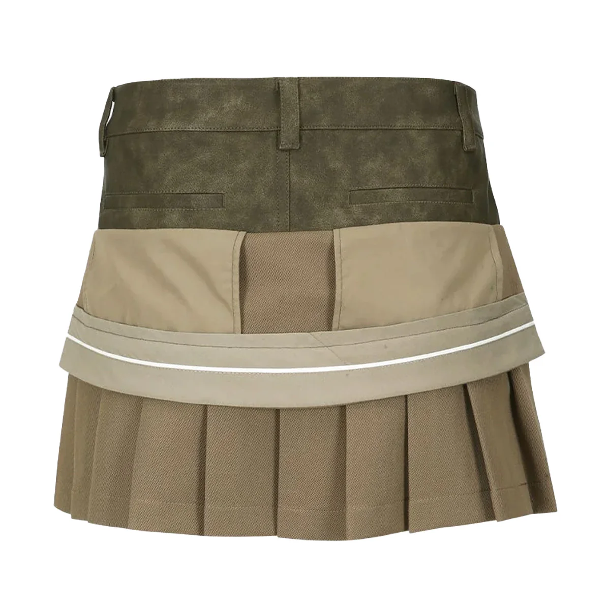 Inside Out Pleats Skirt 'Beige' - Image 4