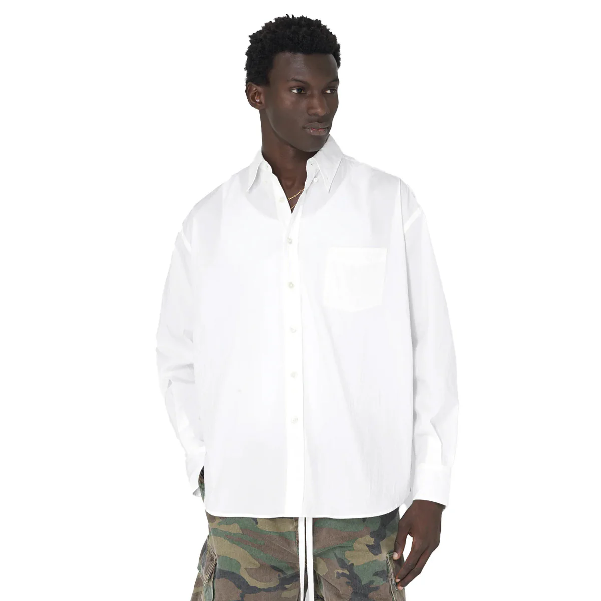 Crinkled Kimono Shirt 'White' - Image 2
