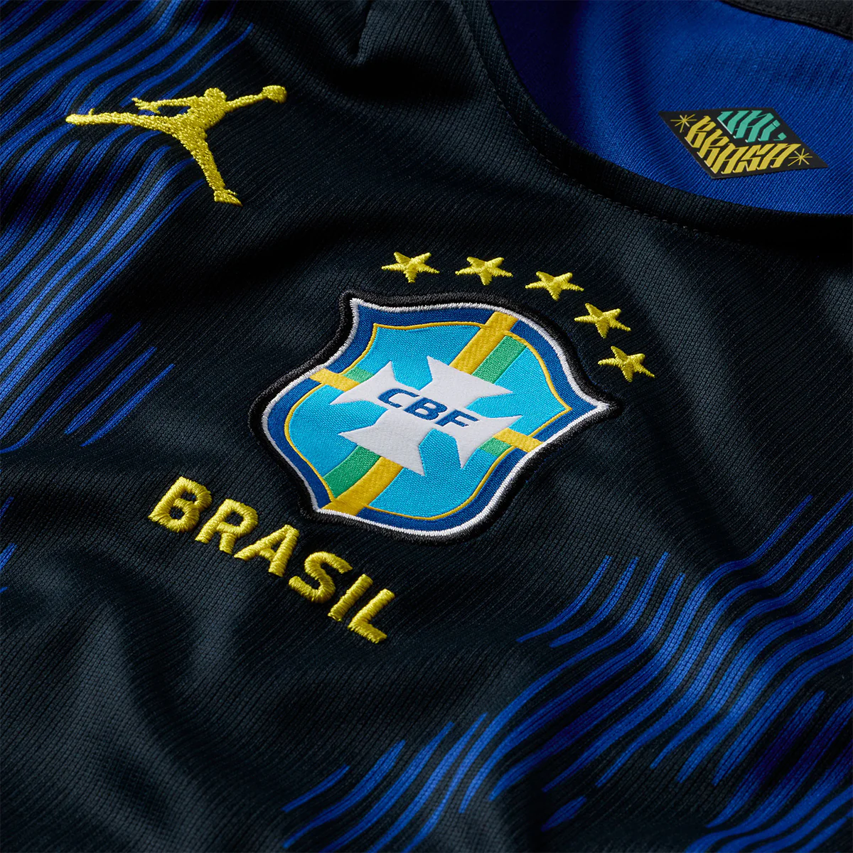 + Brasil Futebol Kids Brasil 2026 Stadium Away Dri-FIT Football Replica Shirt 'Old Royal Black' - Image 5