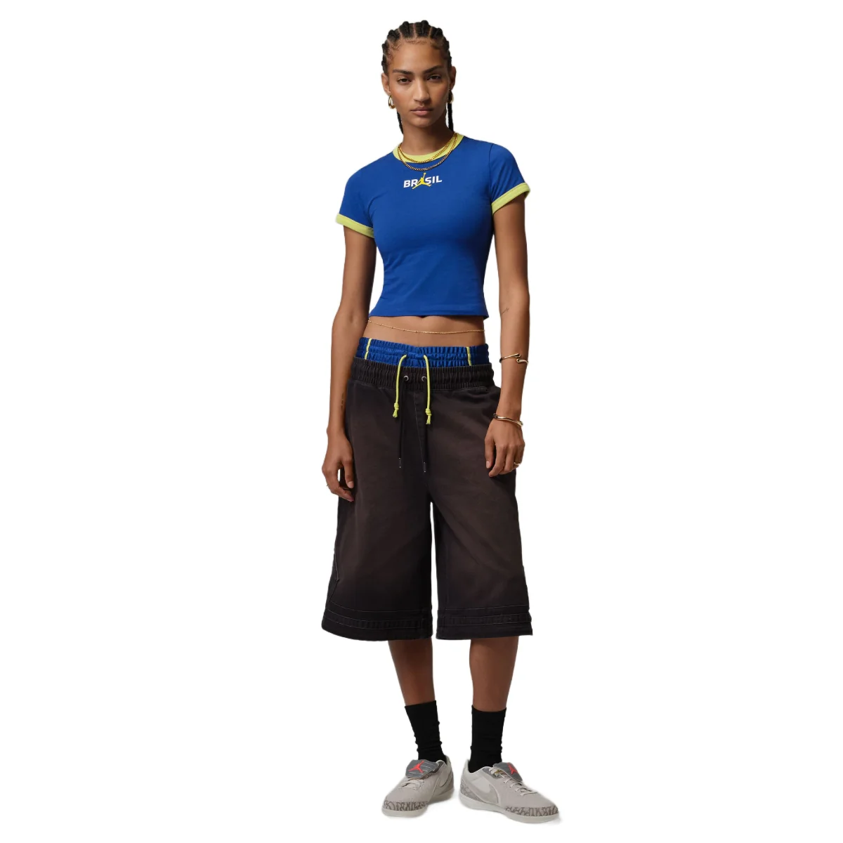 + Brasil Futebol Wmns Graphic Brasil Top 'Old Royal' - Image 3