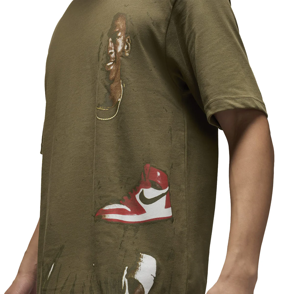 Crew Neck Tee 'Medium Olive' - Image 3