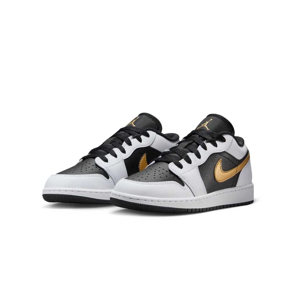 Kids Air Jordan 1 Low 'White Metallic Gold' - Image 2
