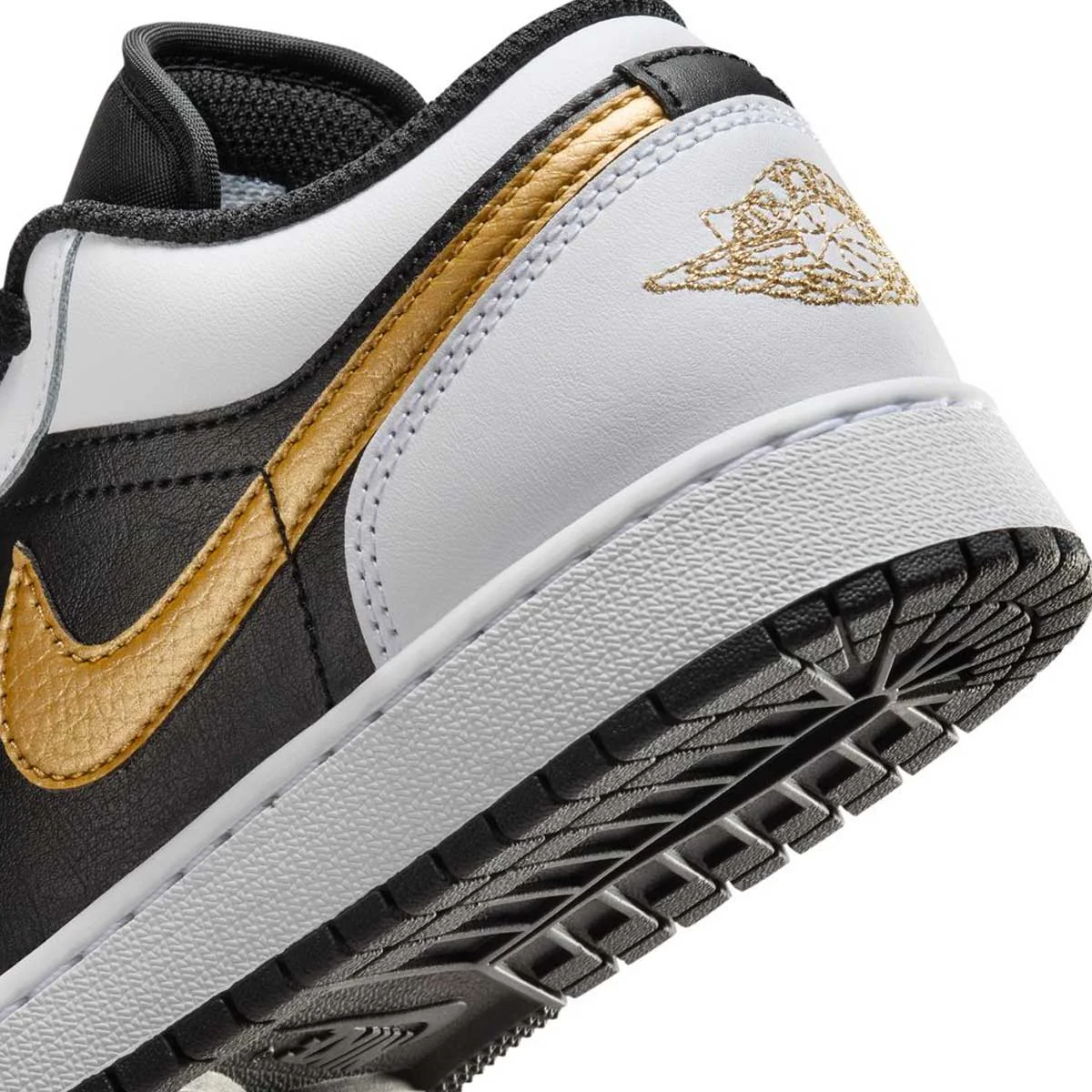 Kids Air Jordan 1 Low 'White Metallic Gold' - Image 8
