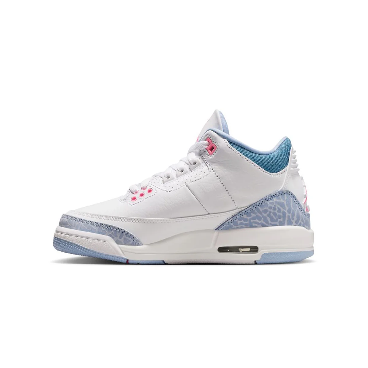 Kids Air Jordan 3 'Denim Pink Glow' - Image 3