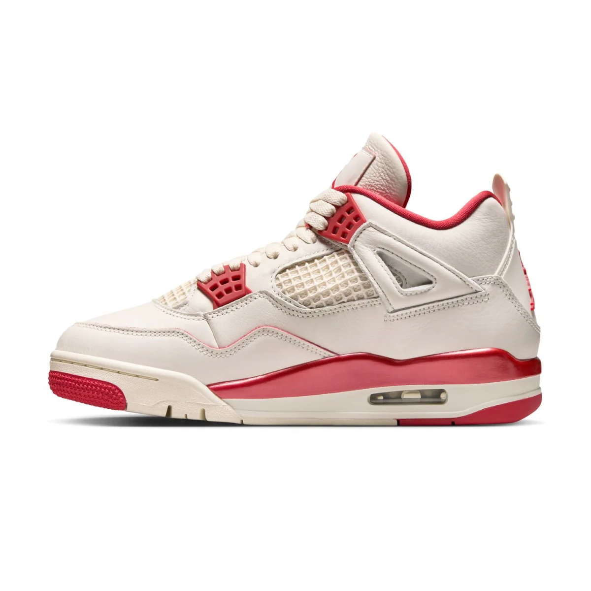 Wmns Air Jordan 4 Retro 'Pale Ivory and Tough Red' - Image 3