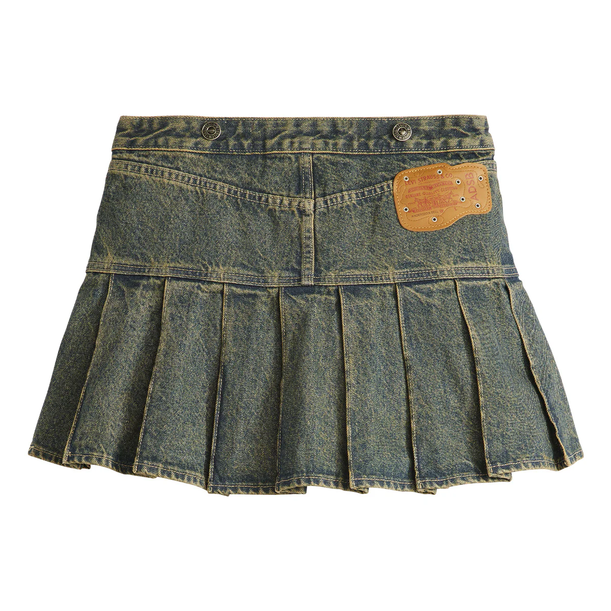 + Levi's Pleated Skirt 'Tinted Indigo' - Image 2