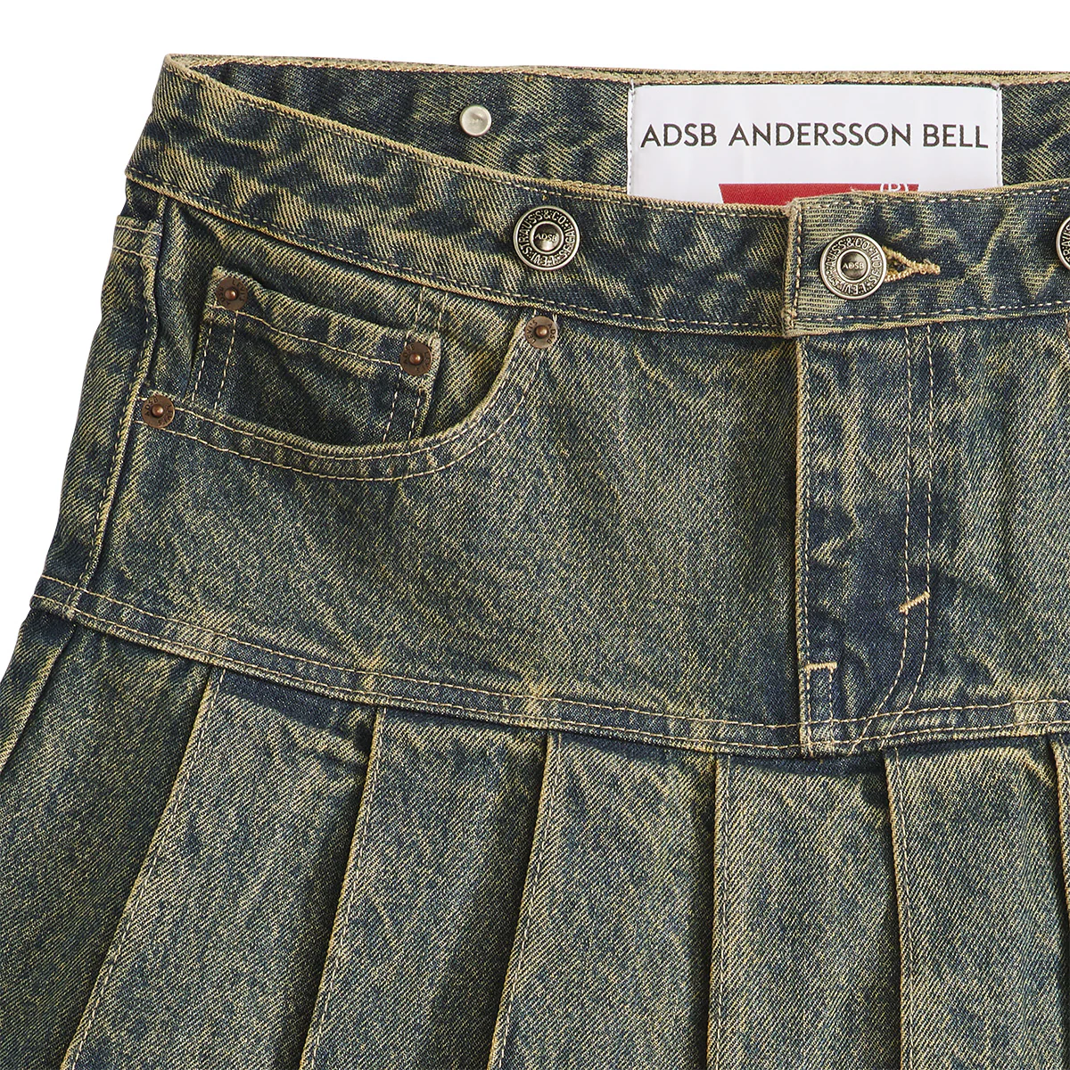 + Levi's Pleated Skirt 'Tinted Indigo' - Image 3