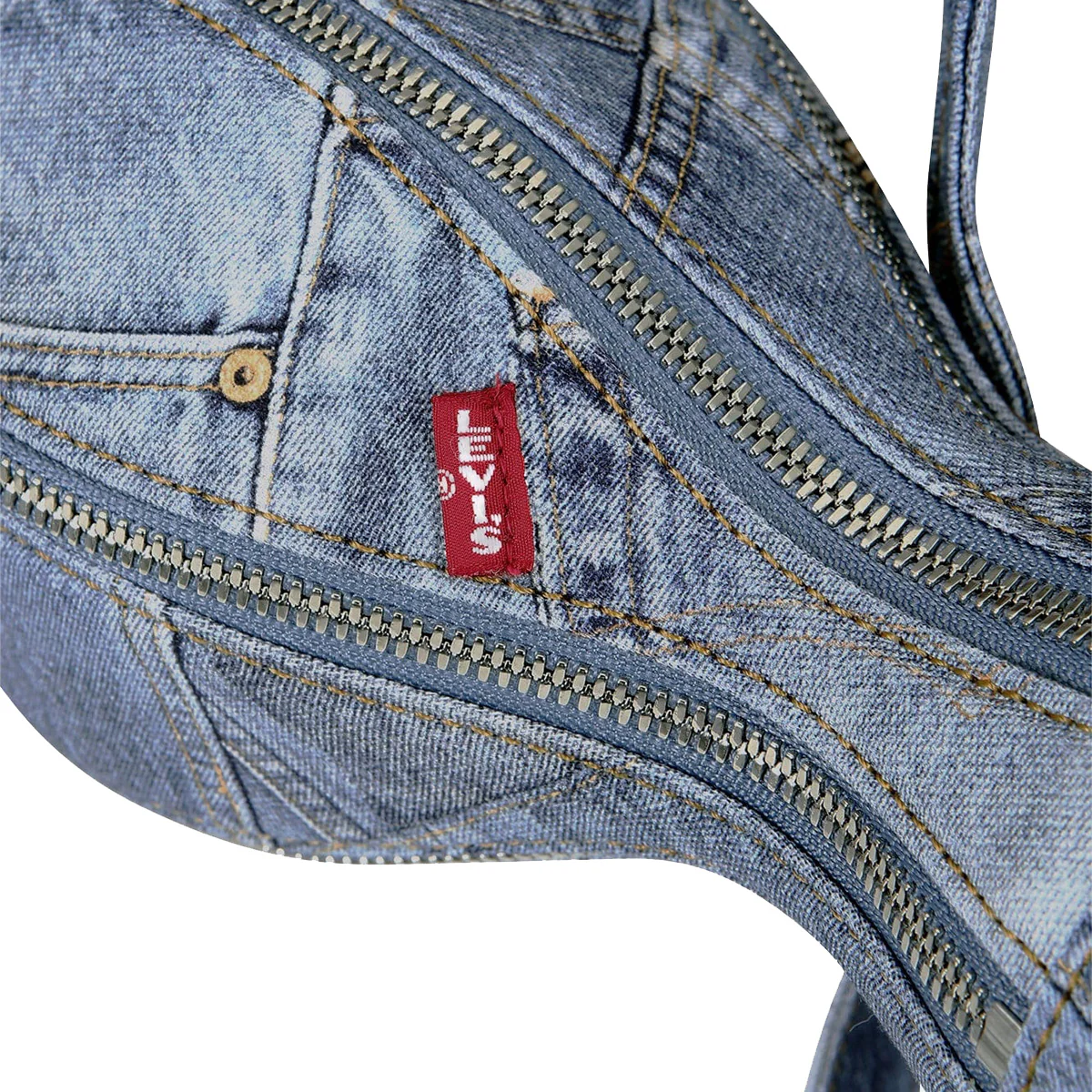 + Levi's Trompe L'oeil Denim Vaso Bag 'Indigo' - Image 5