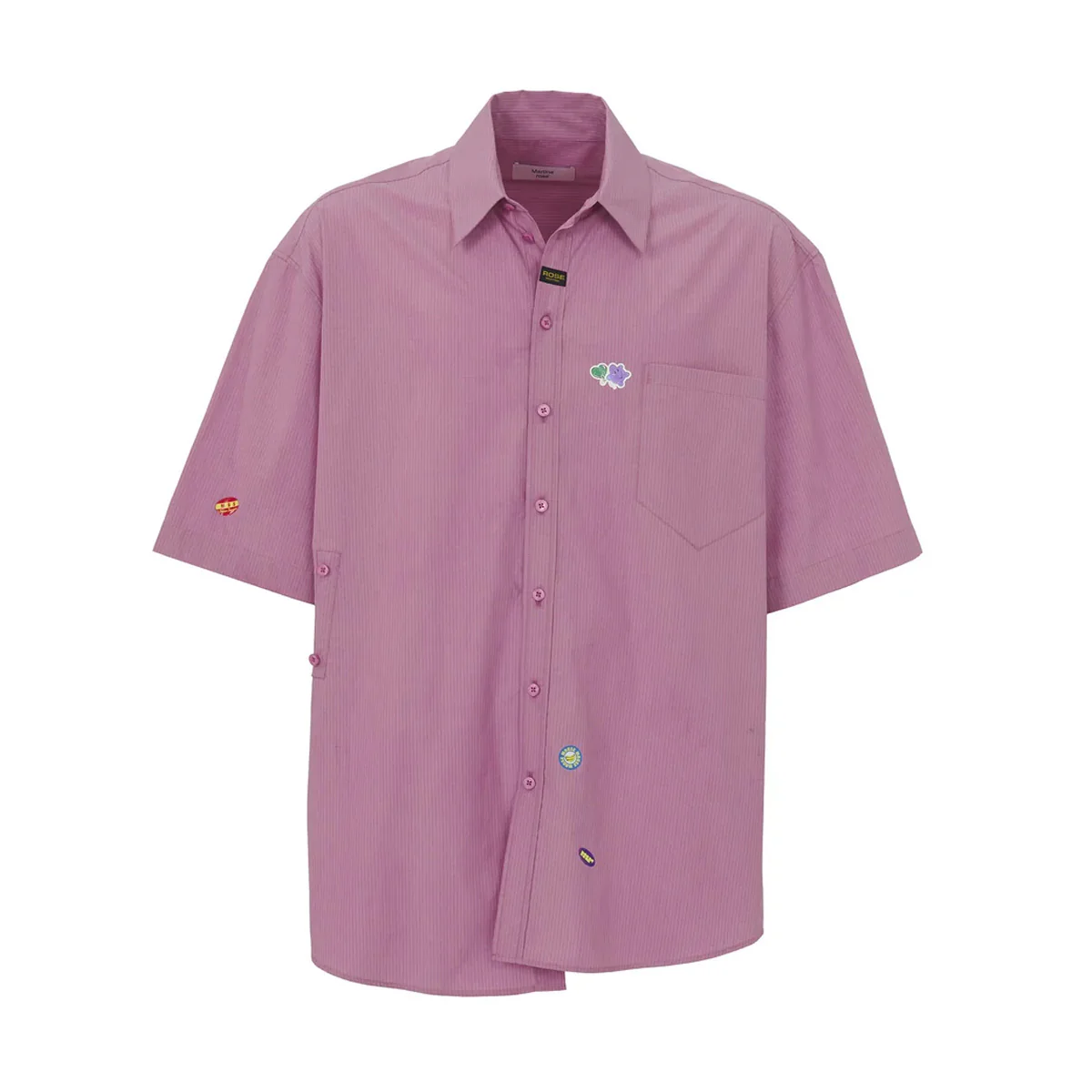Boxy Wrap Shirt 'Purple Black' - Image 2
