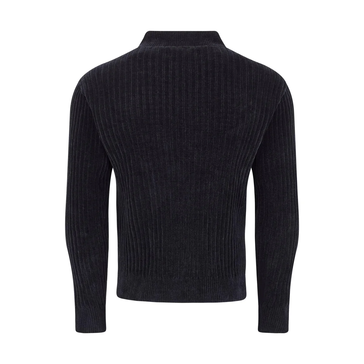 Chenille V-Neck Jumper 'Black Beige' - Image 2