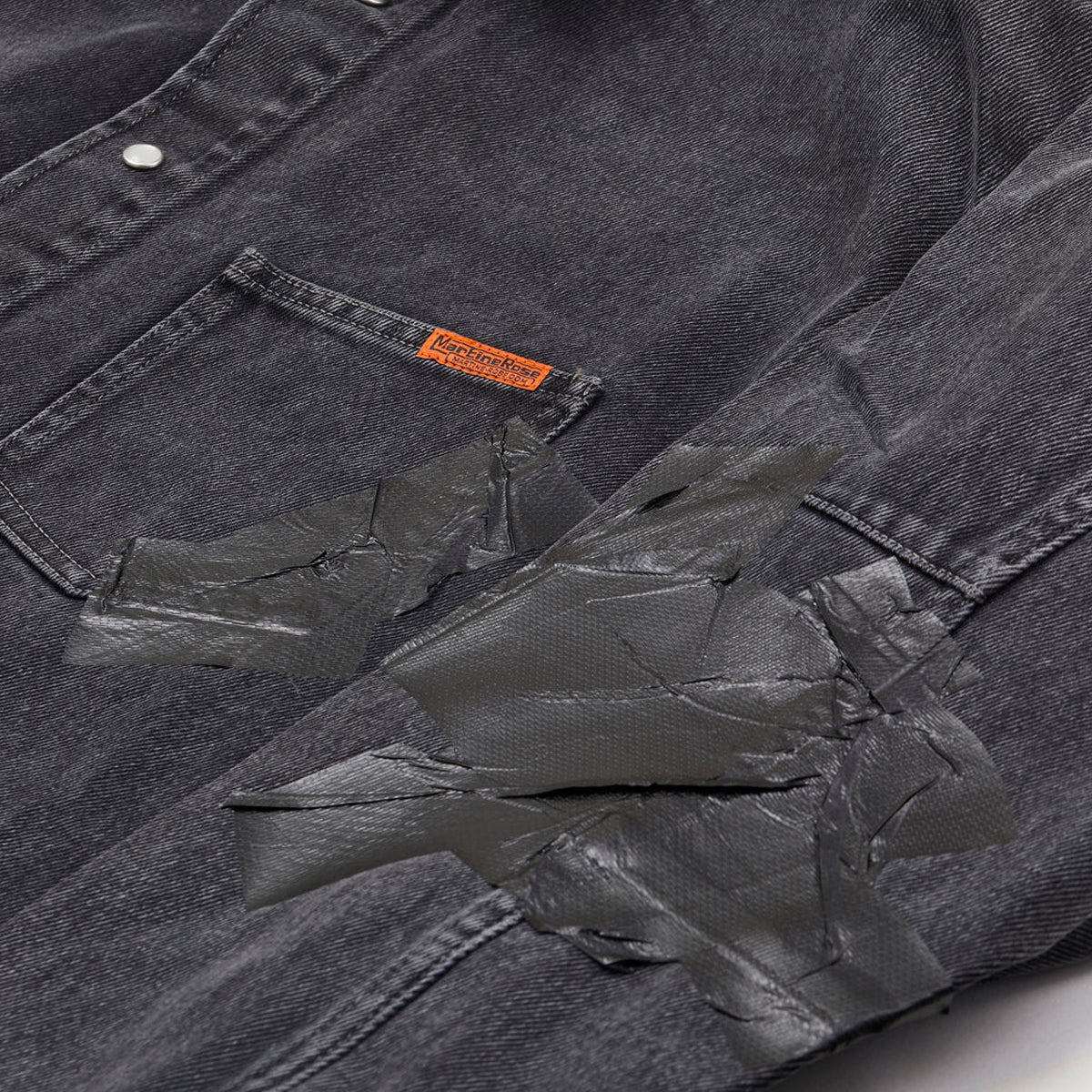 Gaffer Tape Denim Overshirt 'Black Wash' - Image 2