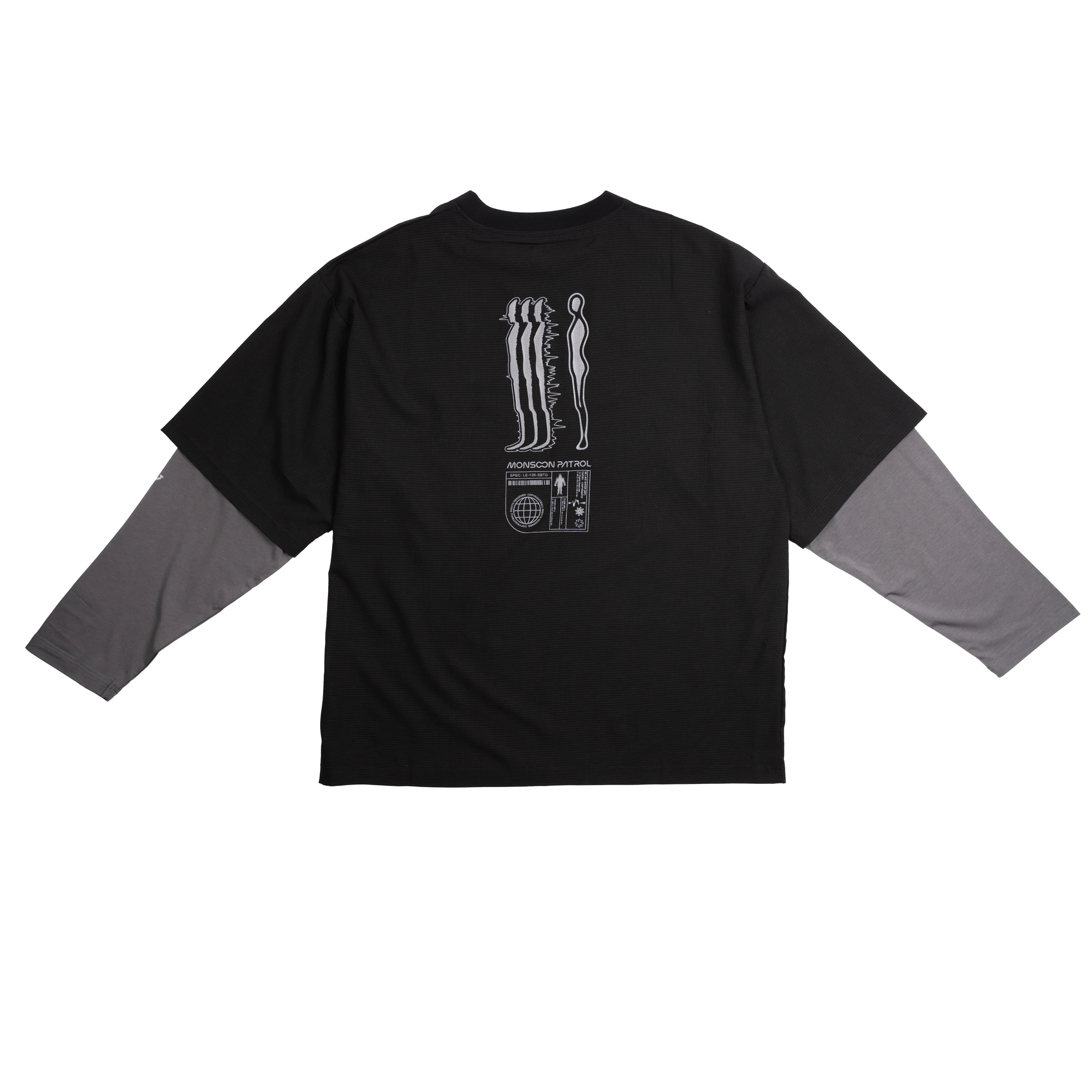 Formless Double Sleeve L/S Tee 'Black' - Image 2