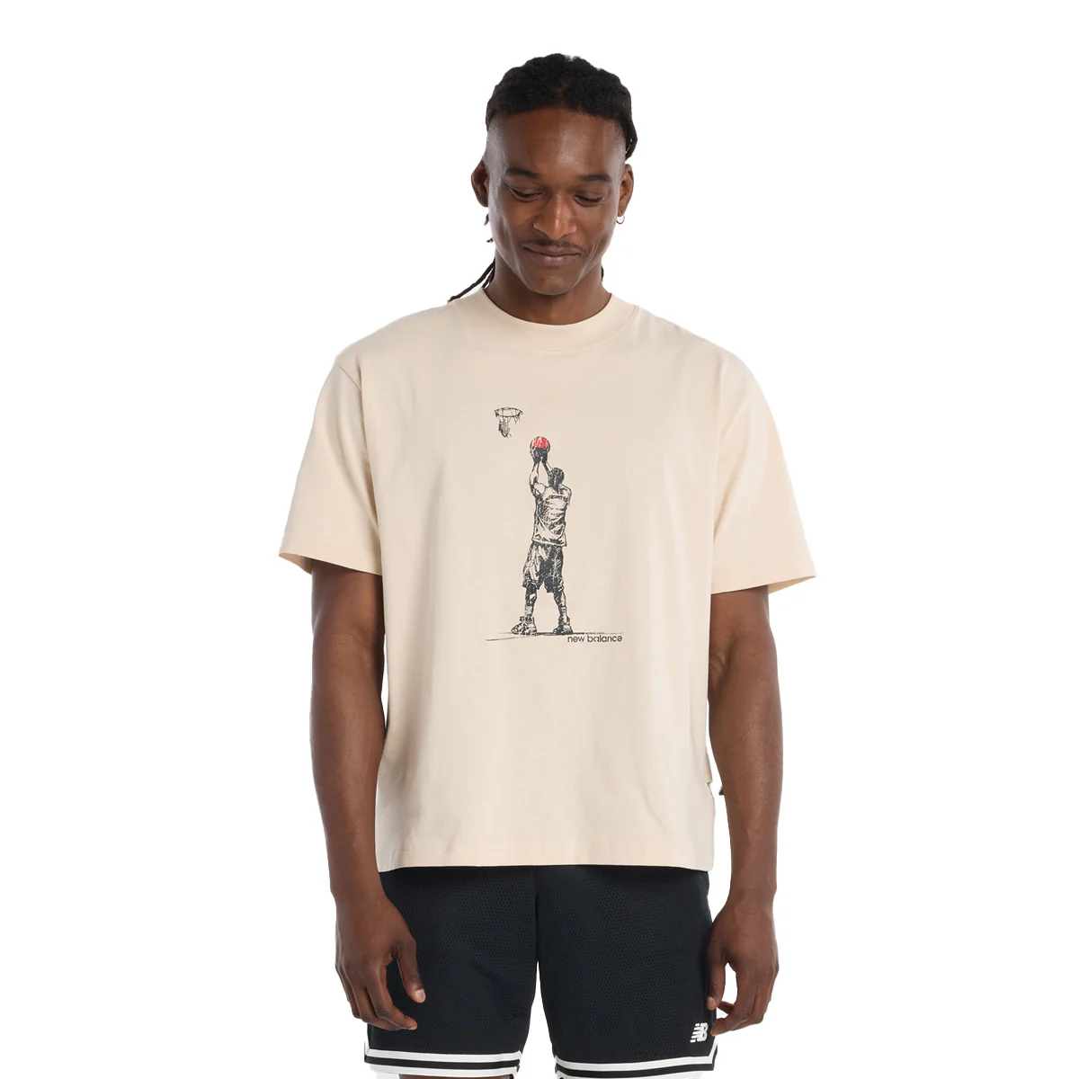 Hoops Player Graphic Tee 'Bisque'