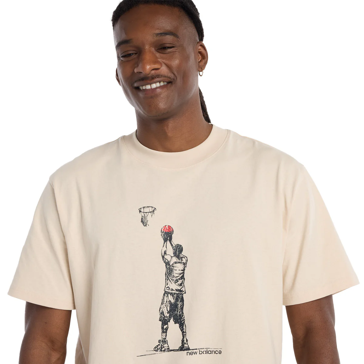 Hoops Player Graphic Tee 'Bisque' - Image 3