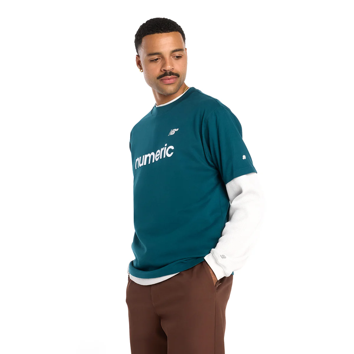 Numeric Linear Logo Tee 'Green' - Image 3