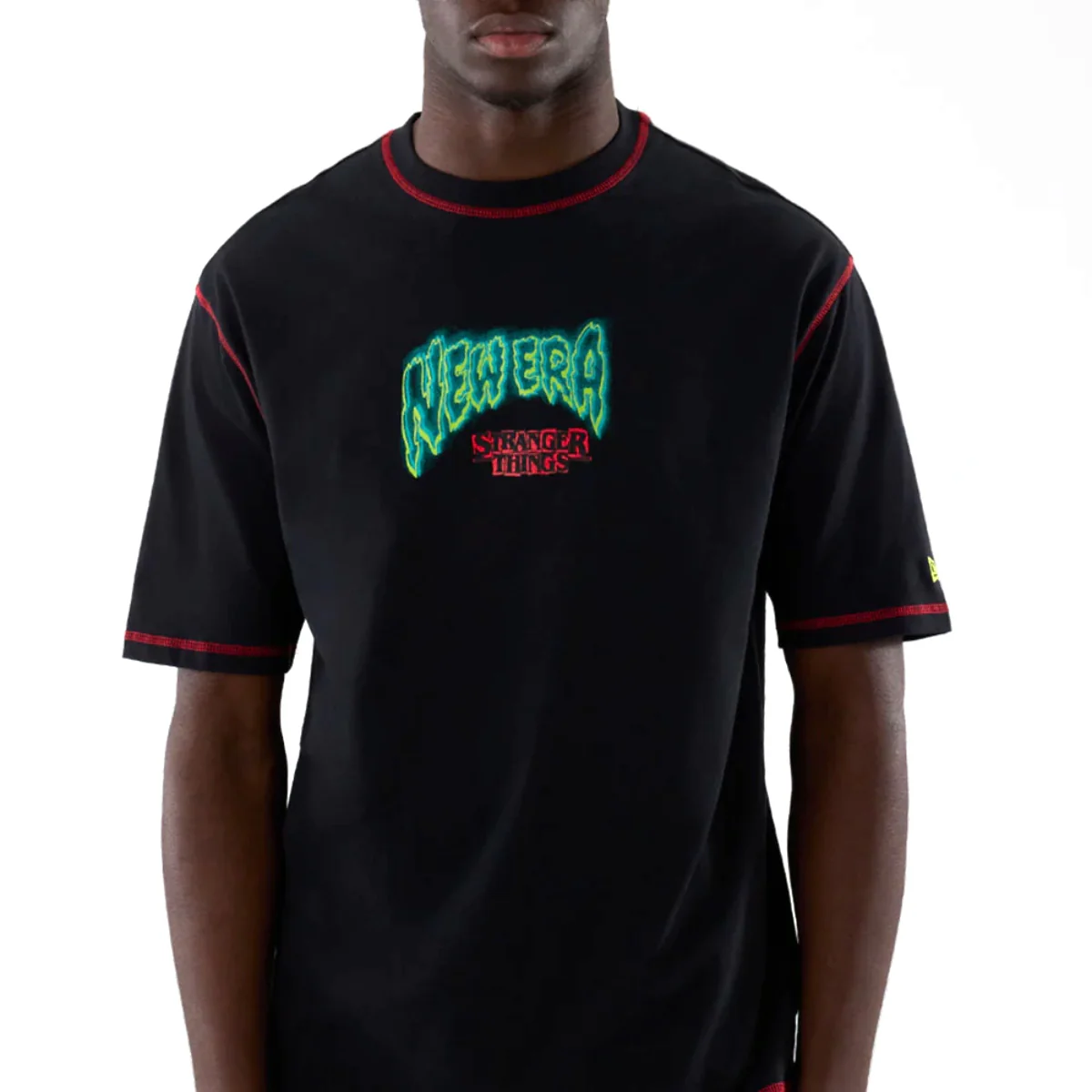 + Stranger Things Eleven SS Oversized Cotton Tee 'Black' - Image 3