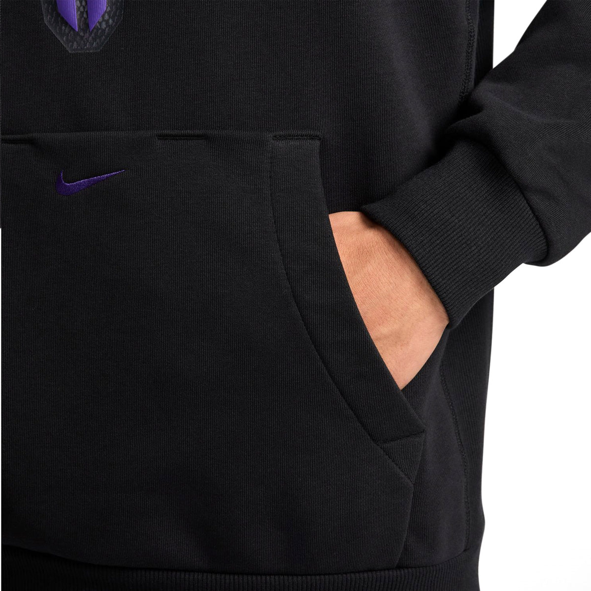 Kobe Dri-Fit Standard Issue Pullover Basketball Hoodie 'Black Field Purple' - Image 5