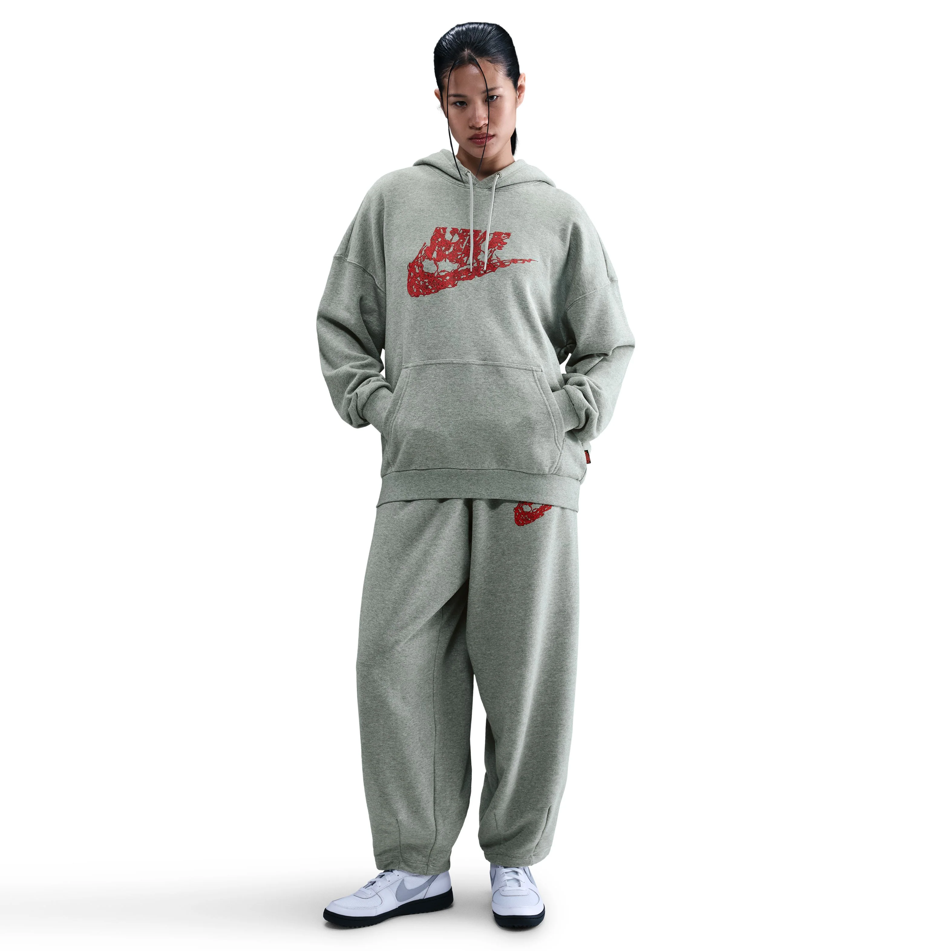 + Stranger Things Oversized Hoodie 'Dark Grey Heather' - Image 3