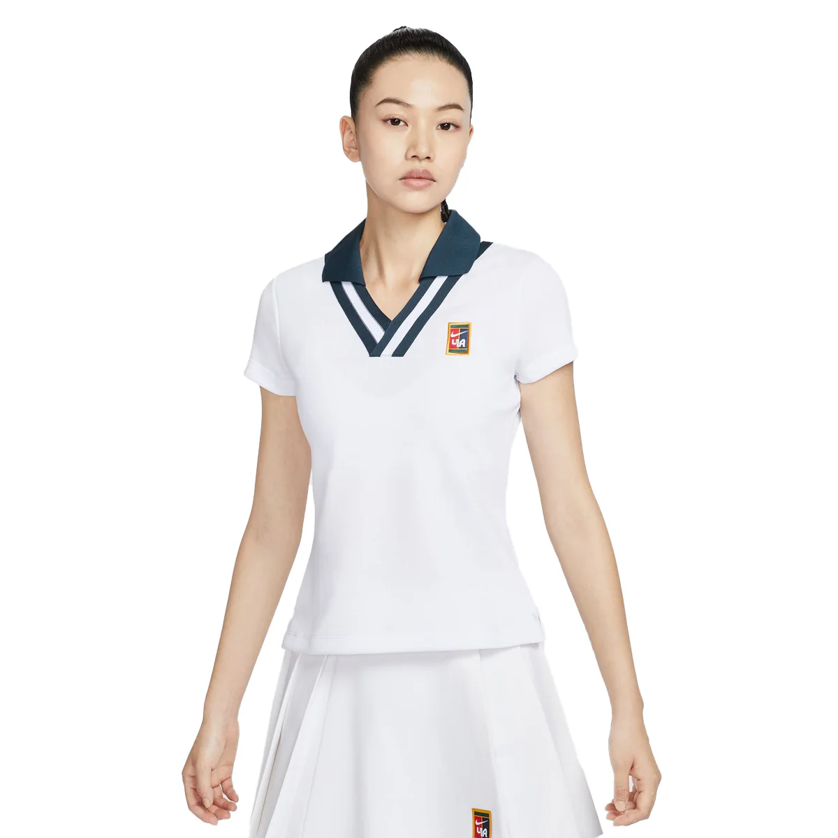 '+ YOON Polo Top 'White Armory Navy'