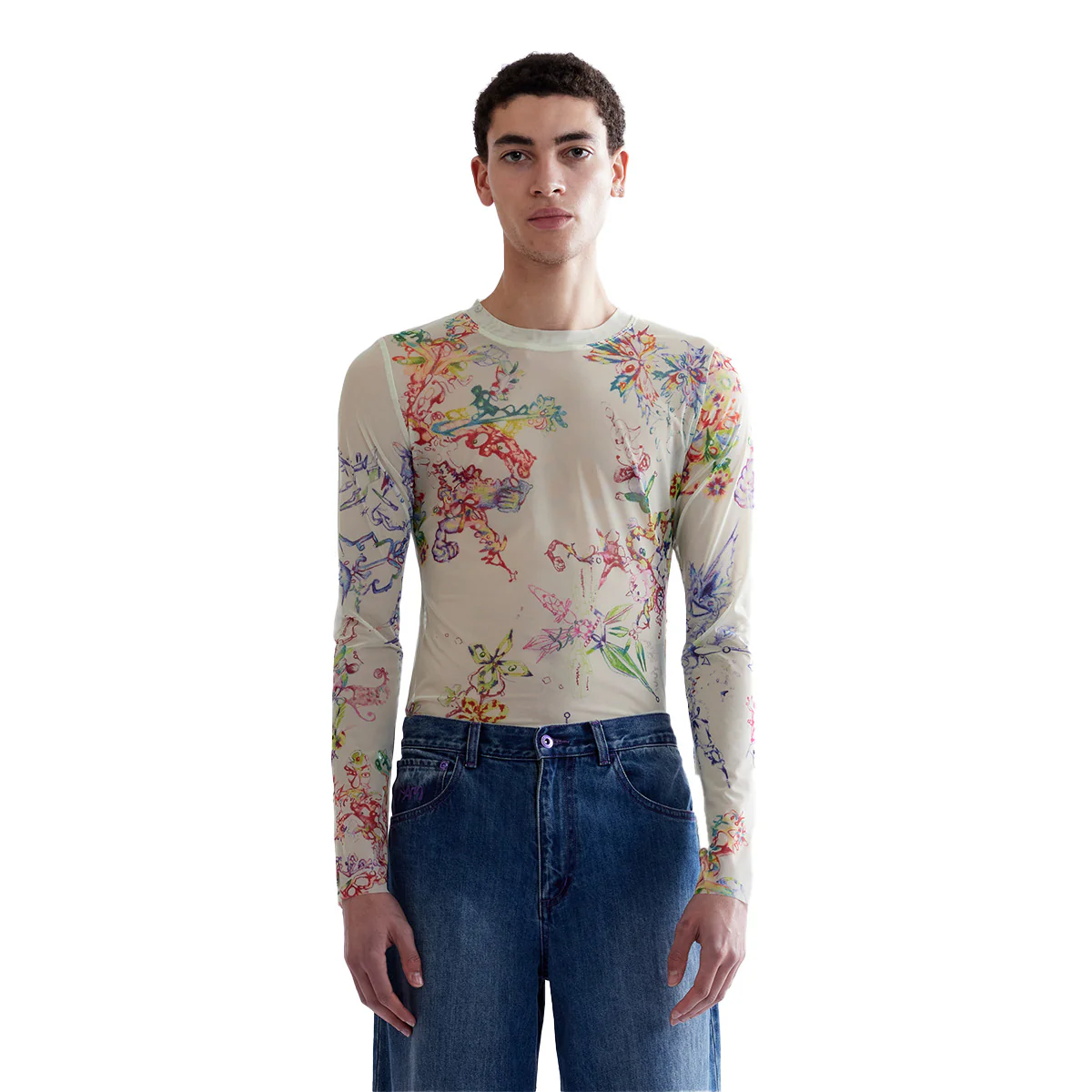 + Coco Star Fractal Mesh Top 'AOP' - Image 2
