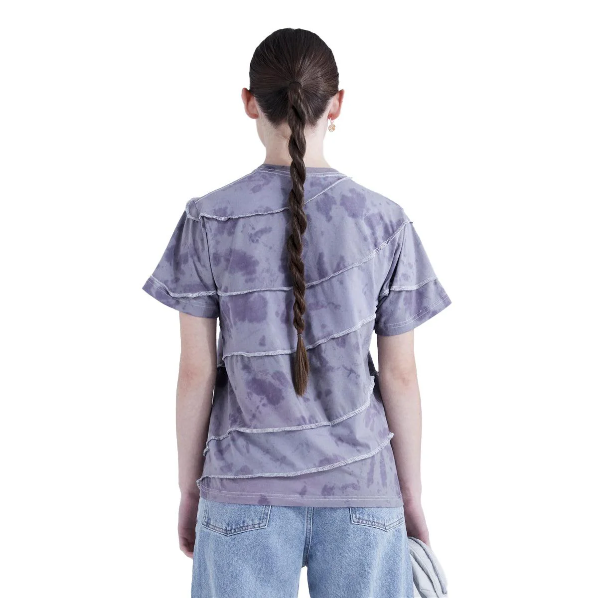 Floating Spiral Upcyle Tee 'Grey Dapple Wash' - Image 2