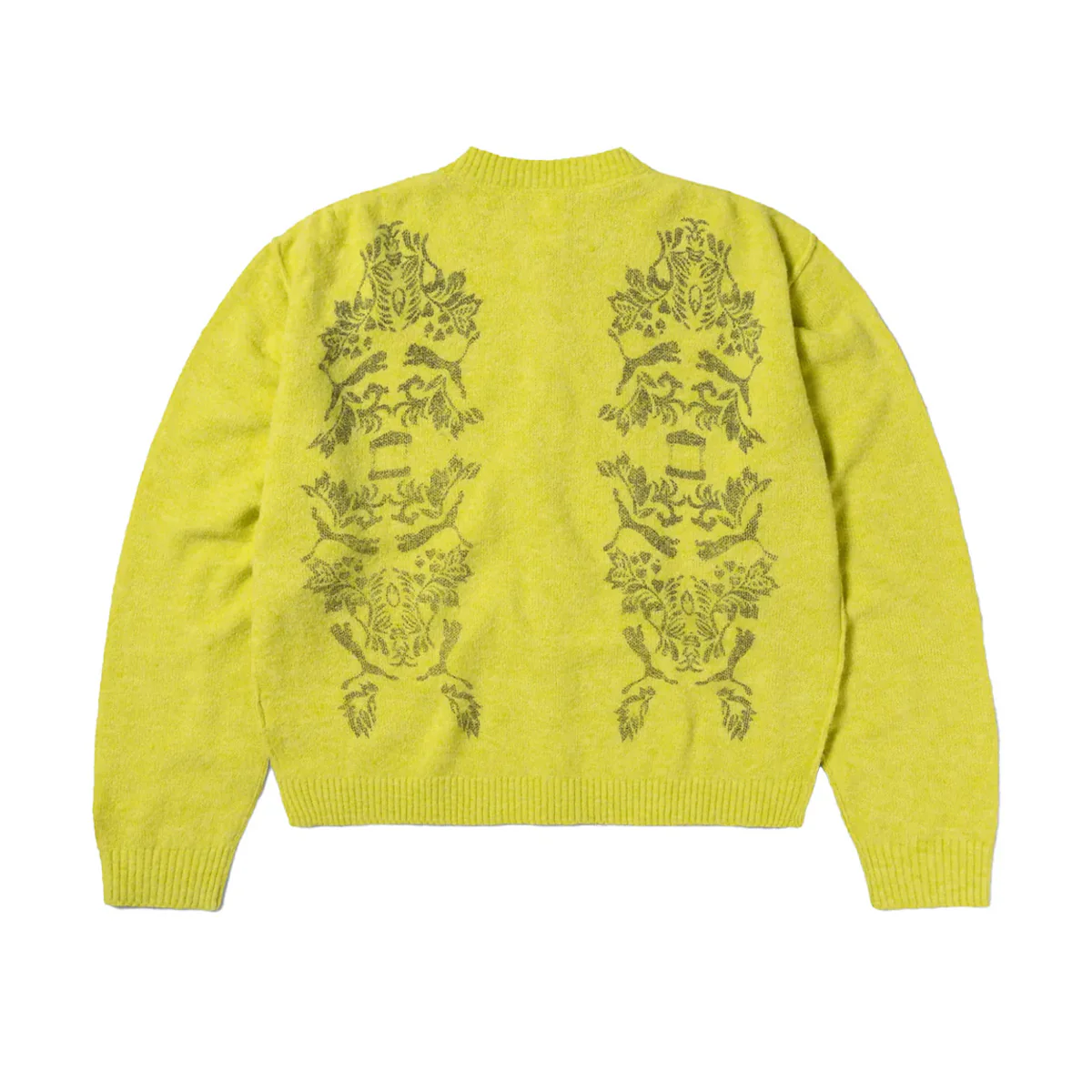 + Aries Print Cardigan 'Lime Sheen' - Image 2