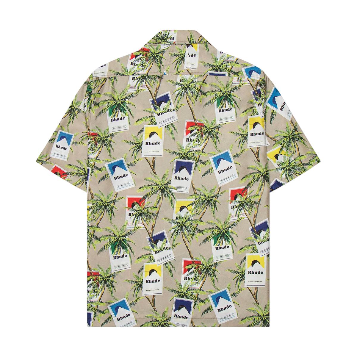 Cigarette Print Shirt 'Taupe Multi' - Image 2