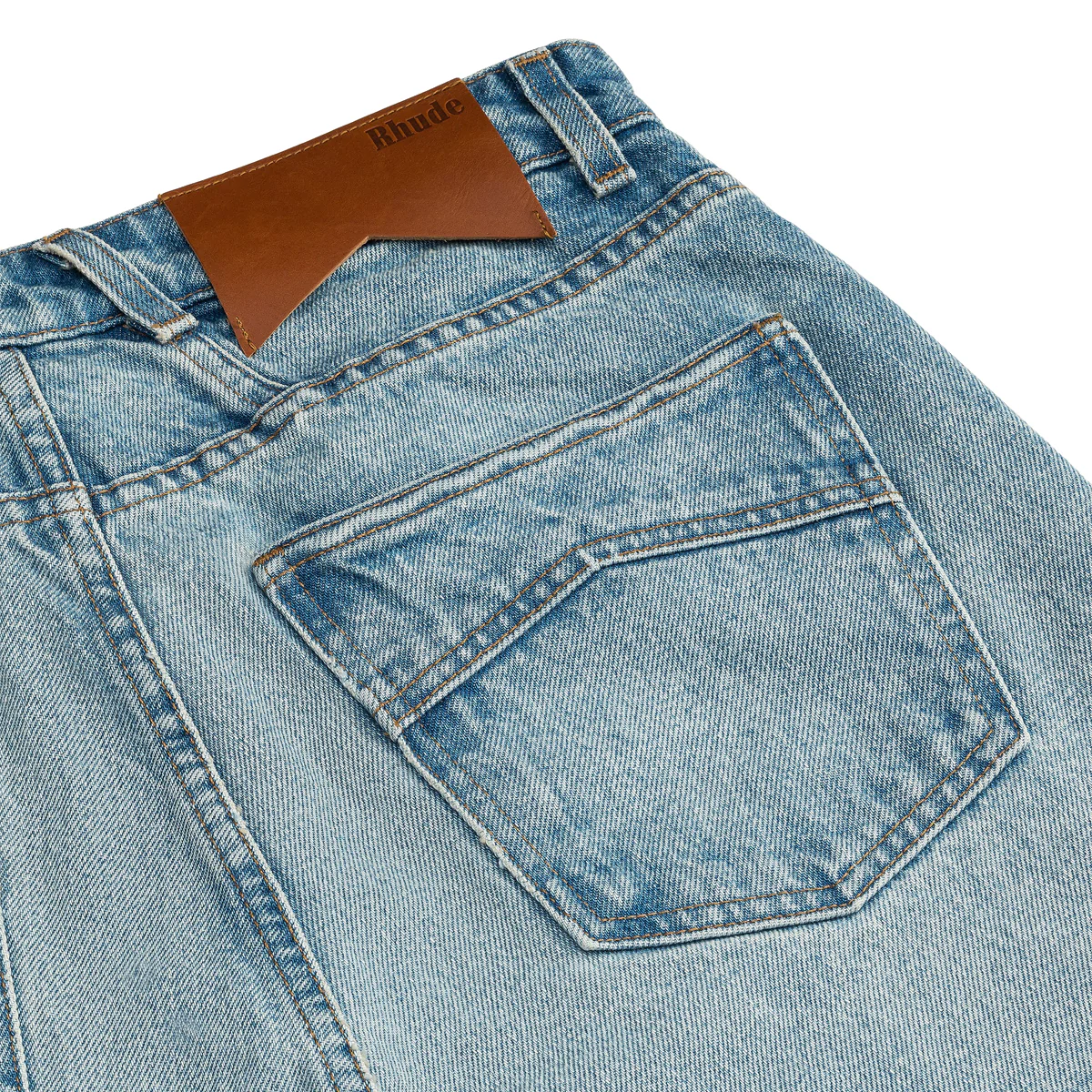 Drop Crotch Denim Shorts 'Light Indigo' - Image 3