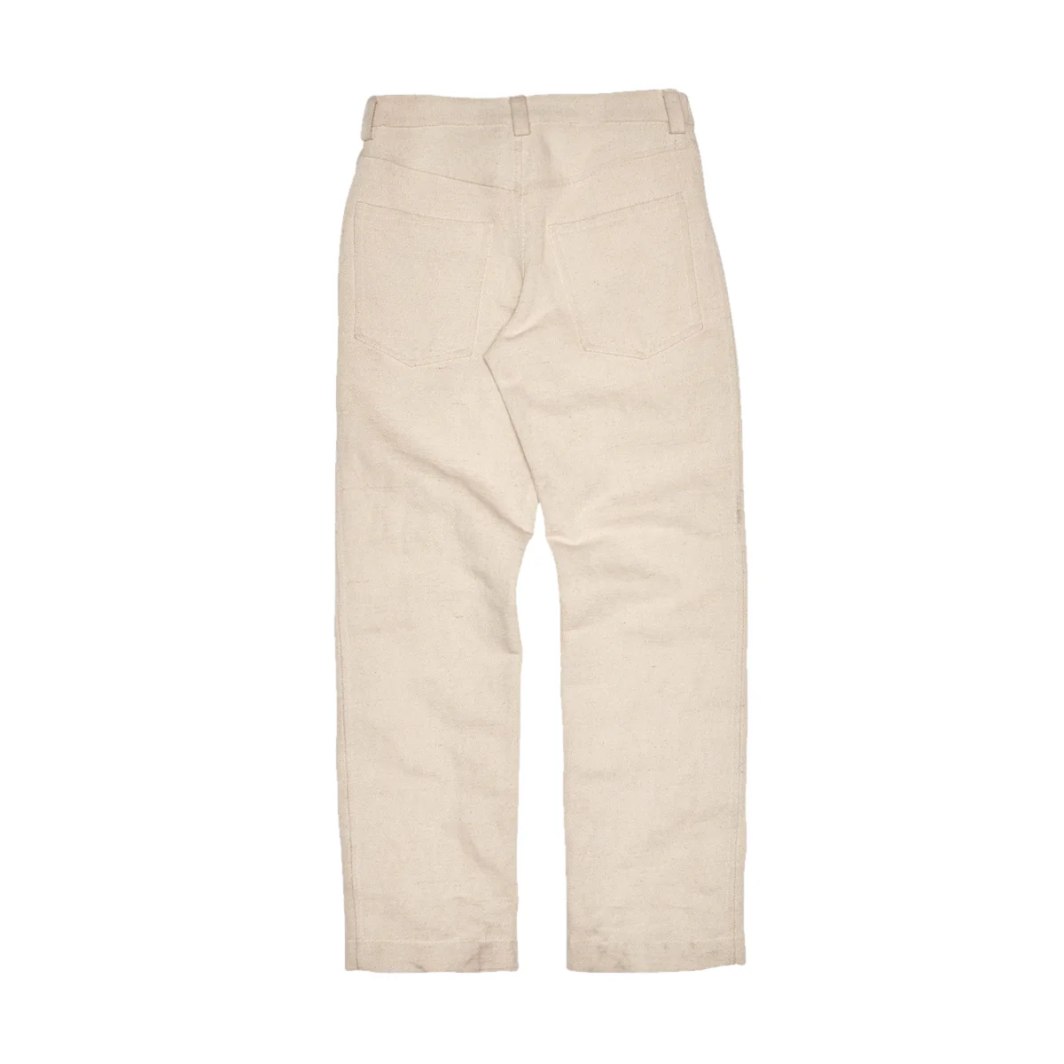 Embroidered Foliage Long Work Pants 'Off White' - Image 4