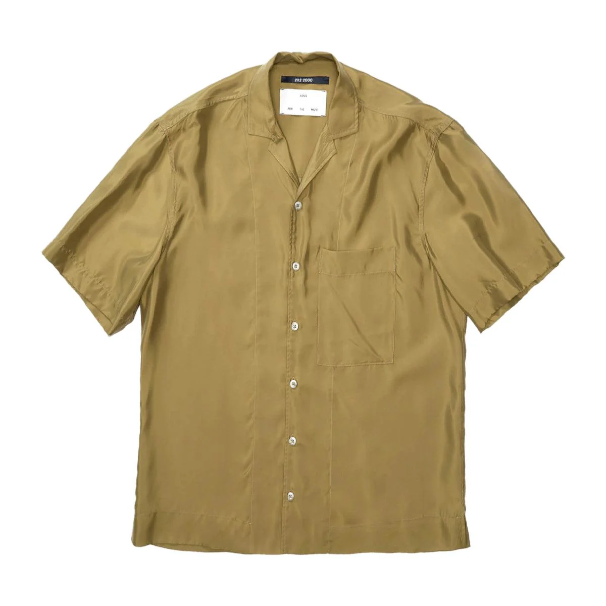 Luxe Cupro Box Shirt 'Khaki'