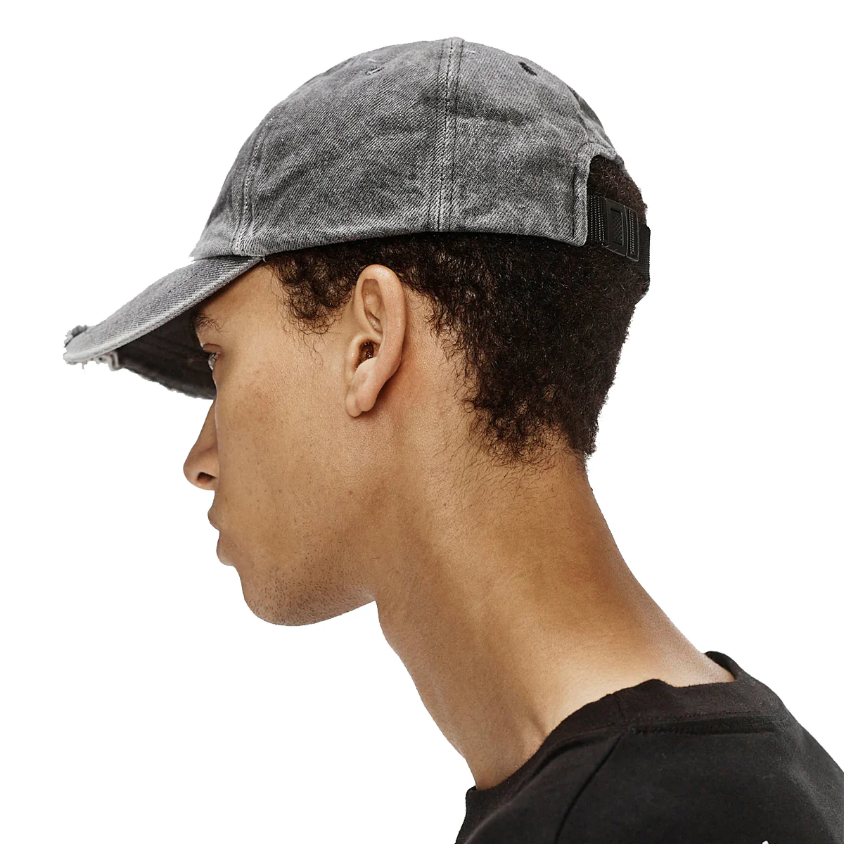 Washed Denim Cap 'Dark Grey' - Image 3