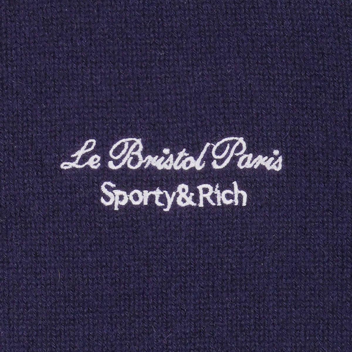 + Le Bristol Paris Cashmere Pants 'Navy White' - Image 2