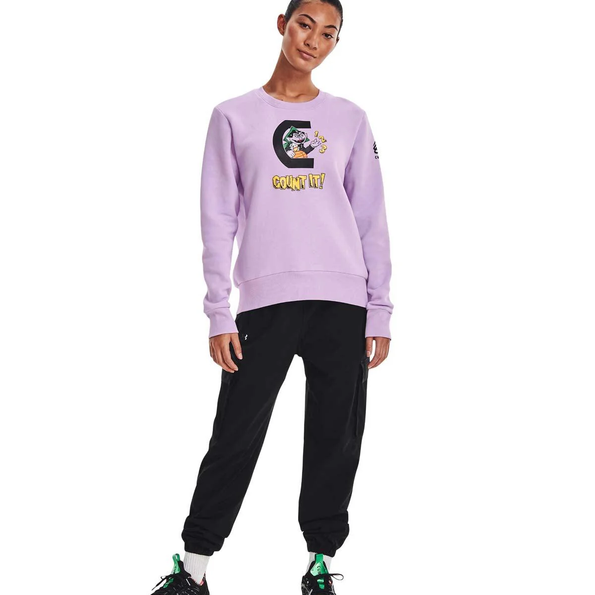 + Sesame Street Wmns Fleece Long Sleeve Shirt 'Count' - Image 4