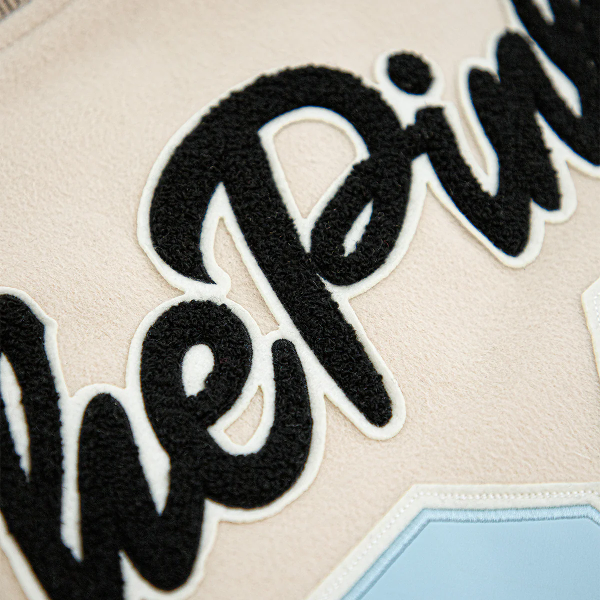 99 Varsity Jacket 'Cream Black' - Image 8